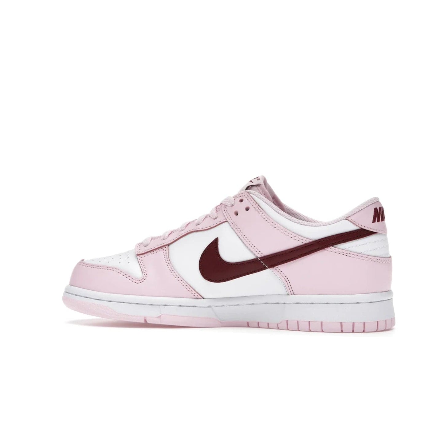 Nike Dunk Low Pink Foam Red White (GS) - Image 21 - Only at www.BallersClubKickz.com - #
Introducing the daring and stylish Nike Dunk Low Pink Foam Red White (GS) sneaker for grade schoolers. White leather with pink overlays and Dark Beetroot accents, classic Nike Dunk midsole and pink outsole. Released August 2021 for $85.