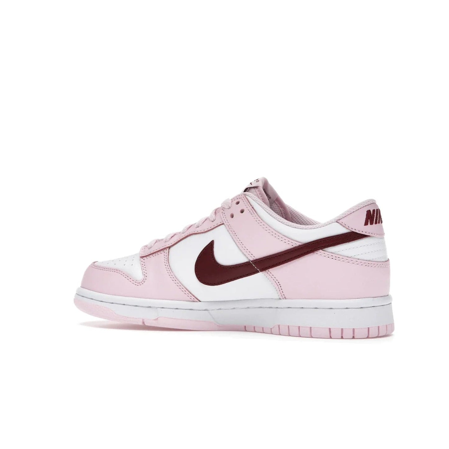 Nike Dunk Low Pink Foam Red White (GS) - Image 22 - Only at www.BallersClubKickz.com - #
Introducing the daring and stylish Nike Dunk Low Pink Foam Red White (GS) sneaker for grade schoolers. White leather with pink overlays and Dark Beetroot accents, classic Nike Dunk midsole and pink outsole. Released August 2021 for $85.