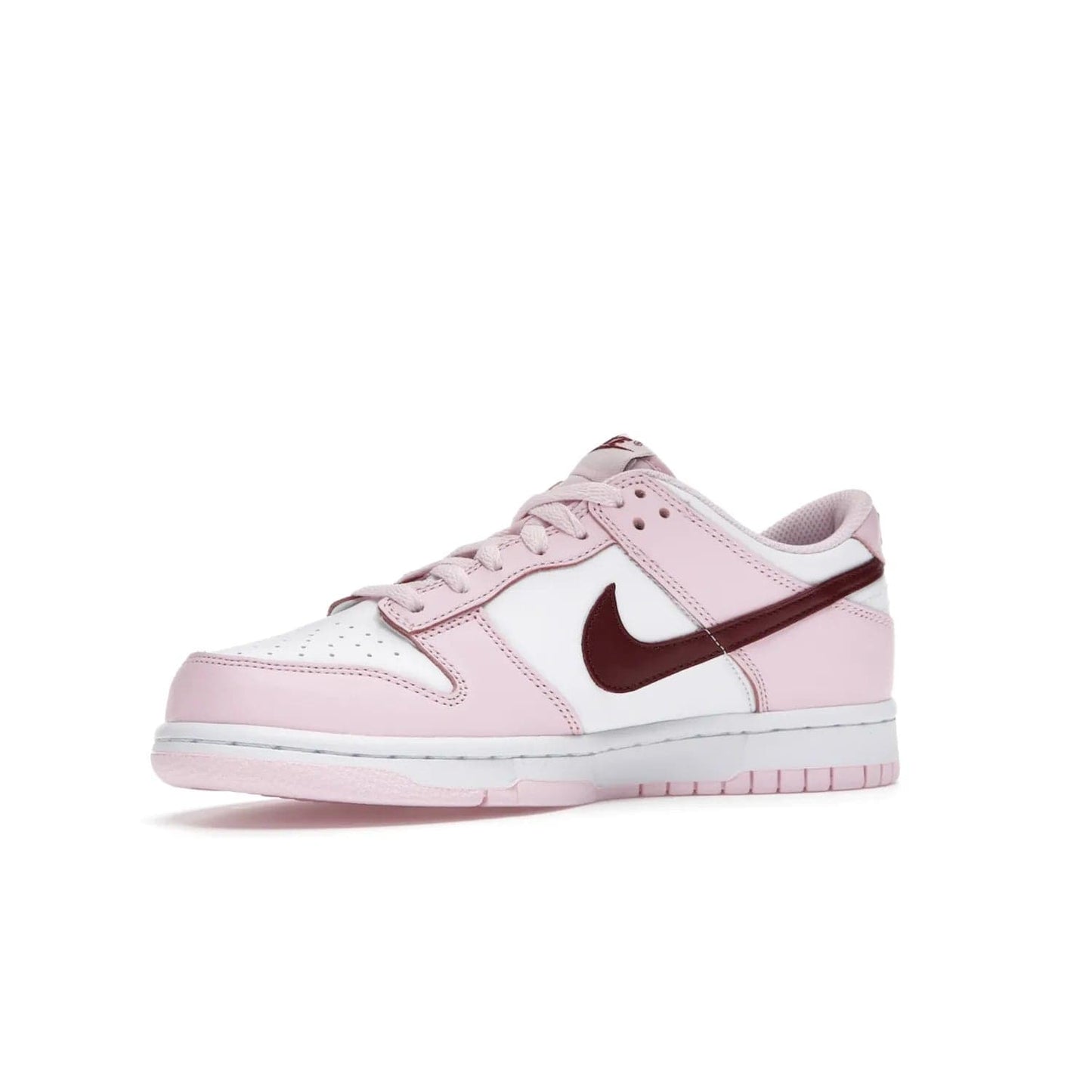 Nike Dunk Low Pink Foam Red White (GS) - Image 16 - Only at www.BallersClubKickz.com - #
Introducing the daring and stylish Nike Dunk Low Pink Foam Red White (GS) sneaker for grade schoolers. White leather with pink overlays and Dark Beetroot accents, classic Nike Dunk midsole and pink outsole. Released August 2021 for $85.