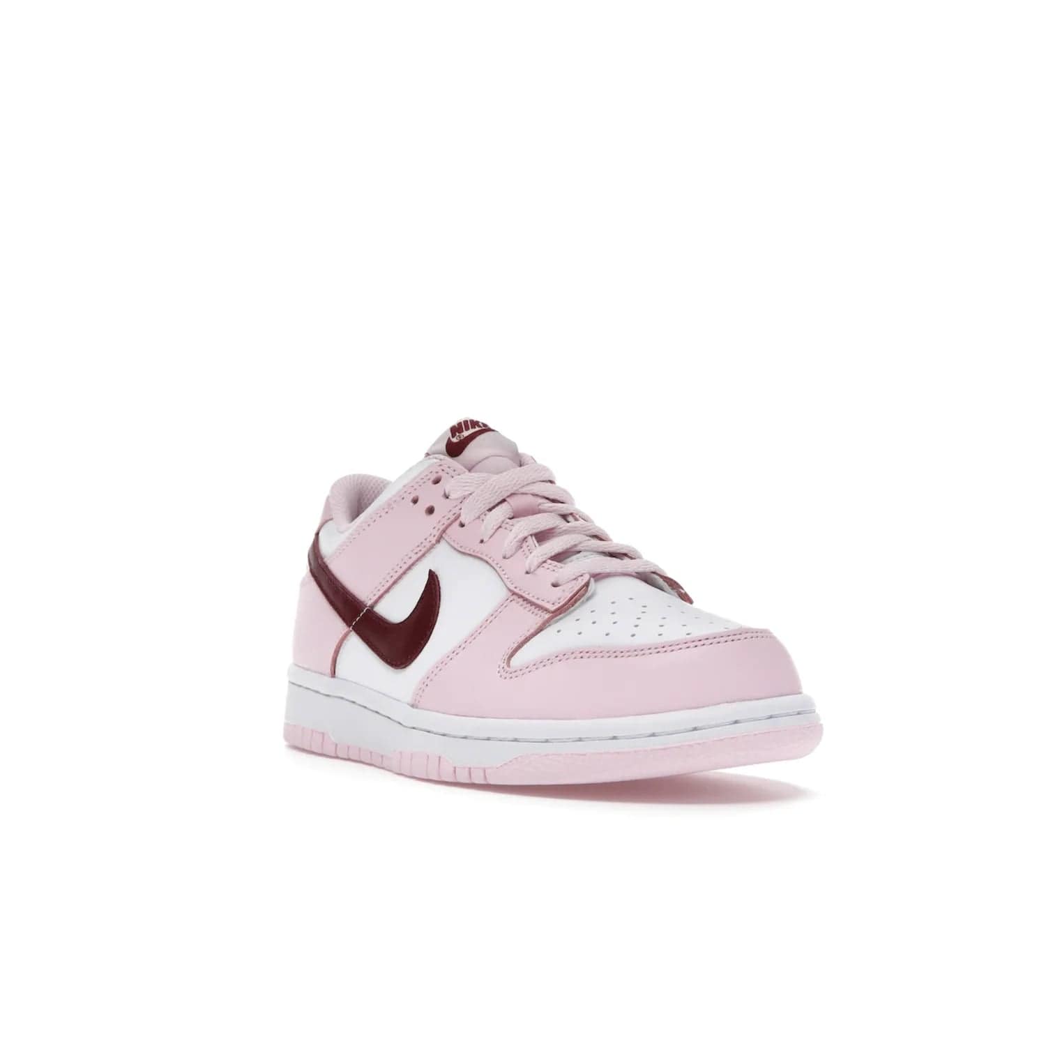 Nike Dunk Low Pink Foam Red White (GS) - Image 7 - Only at www.BallersClubKickz.com - #
Introducing the daring and stylish Nike Dunk Low Pink Foam Red White (GS) sneaker for grade schoolers. White leather with pink overlays and Dark Beetroot accents, classic Nike Dunk midsole and pink outsole. Released August 2021 for $85.