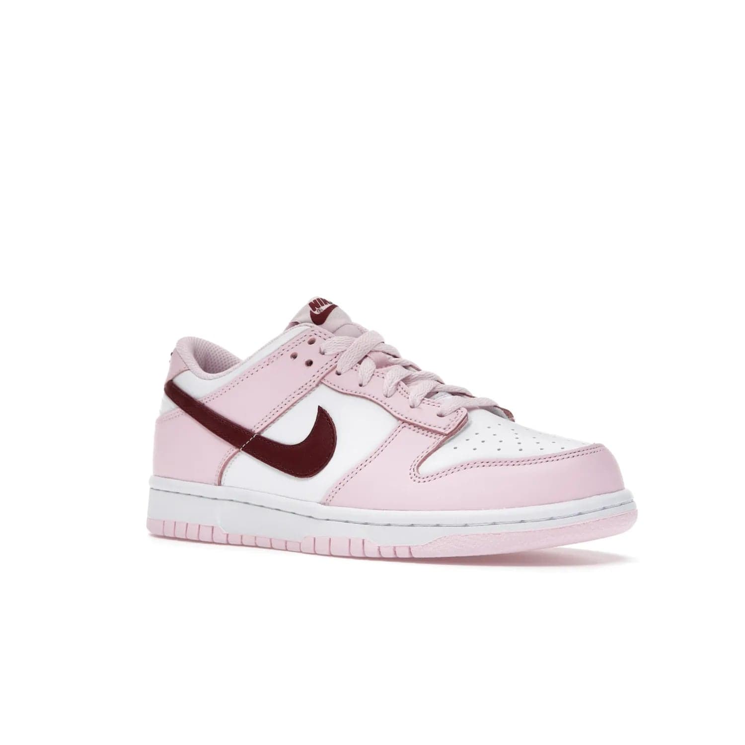 Nike Dunk Low Pink Foam Red White (GS) - Image 5 - Only at www.BallersClubKickz.com - #
Introducing the daring and stylish Nike Dunk Low Pink Foam Red White (GS) sneaker for grade schoolers. White leather with pink overlays and Dark Beetroot accents, classic Nike Dunk midsole and pink outsole. Released August 2021 for $85.
