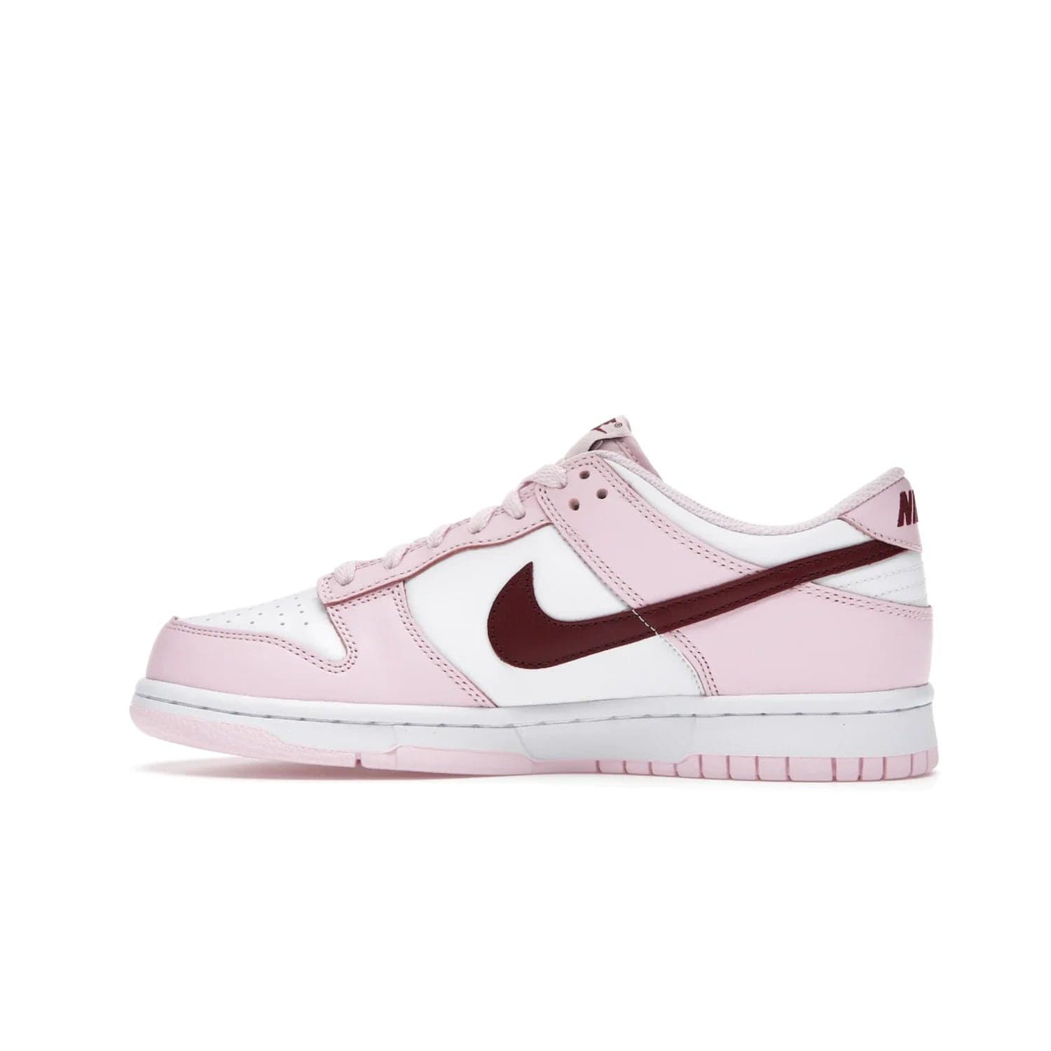 Nike Dunk Low Pink Foam Red White (GS) - Image 20 - Only at www.BallersClubKickz.com - #
Introducing the daring and stylish Nike Dunk Low Pink Foam Red White (GS) sneaker for grade schoolers. White leather with pink overlays and Dark Beetroot accents, classic Nike Dunk midsole and pink outsole. Released August 2021 for $85.