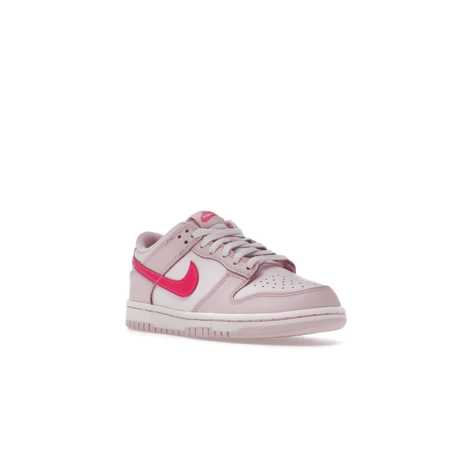 Nike Dunk Low Triple Pink (GS) - Image 6 - Only at www.BallersClubKickz.com - The Nike Dunk Low Triple Pink provides bold style in GS sizing. Featuring 3 distinct shades of pink and Nike branding, the shoe stands out.