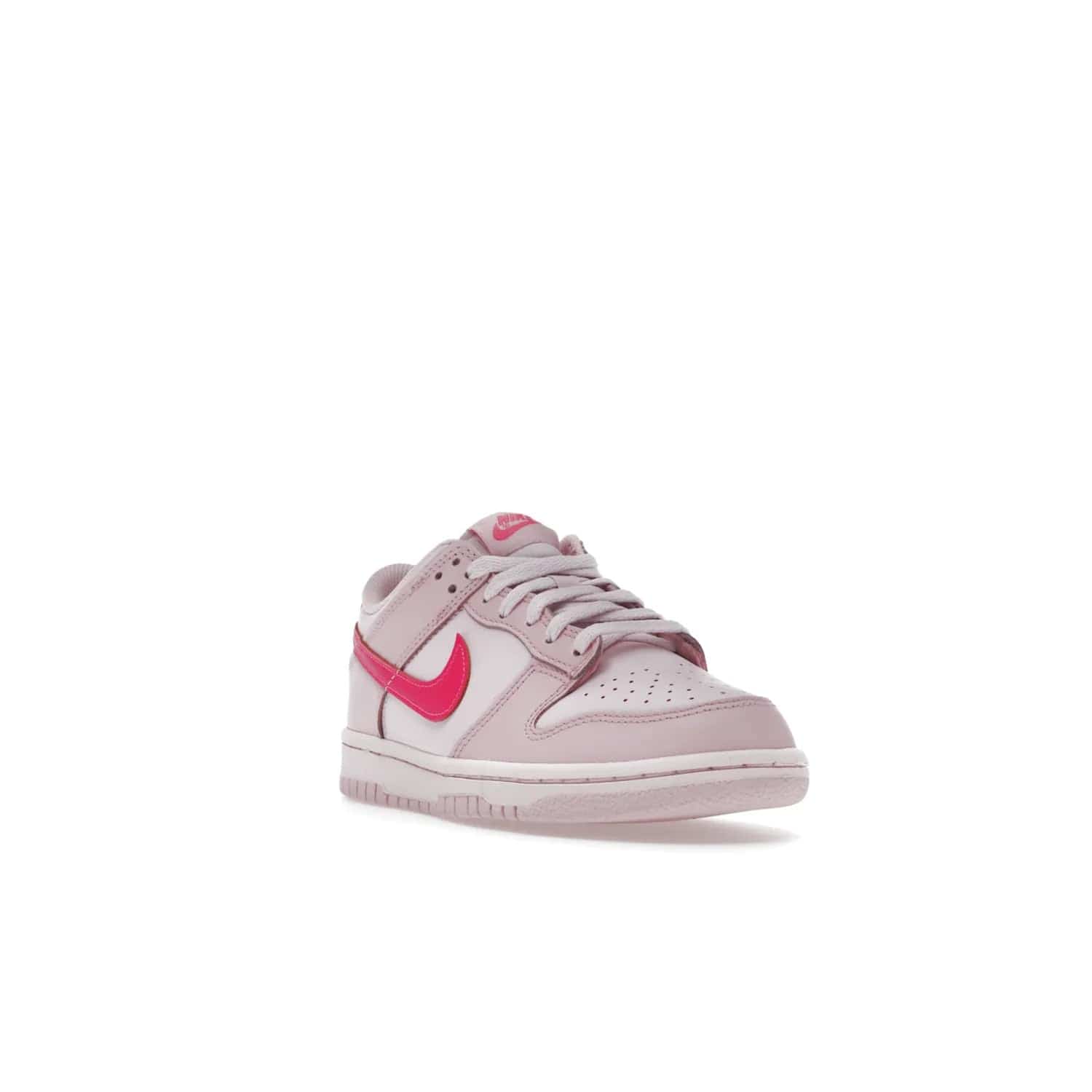 Nike Dunk Low Triple Pink (GS) - Image 7 - Only at www.BallersClubKickz.com - The Nike Dunk Low Triple Pink provides bold style in GS sizing. Featuring 3 distinct shades of pink and Nike branding, the shoe stands out.