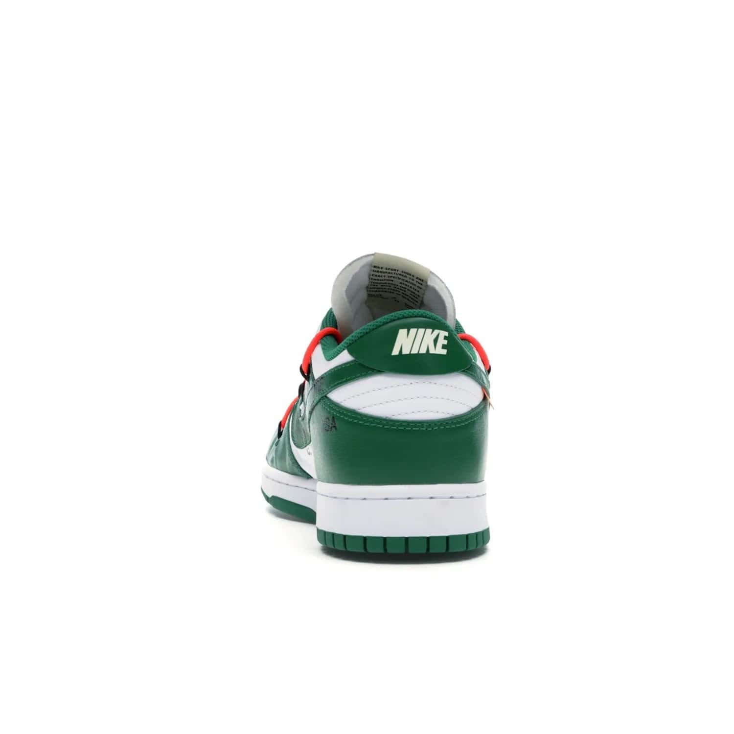 Nike Dunk Low Off-White Pine Green - Image 27 - Only at www.BallersClubKickz.com - The Nike Dunk Low Off-White Pine Green combines classic 1980s style with modern-day design. Featuring white leather uppers and pine green overlays, these classic kicks feature secondary lacing system, zip-ties and signature Off-White text. Releasing in December 2019, these shoes are a timeless classic for any wardrobe.