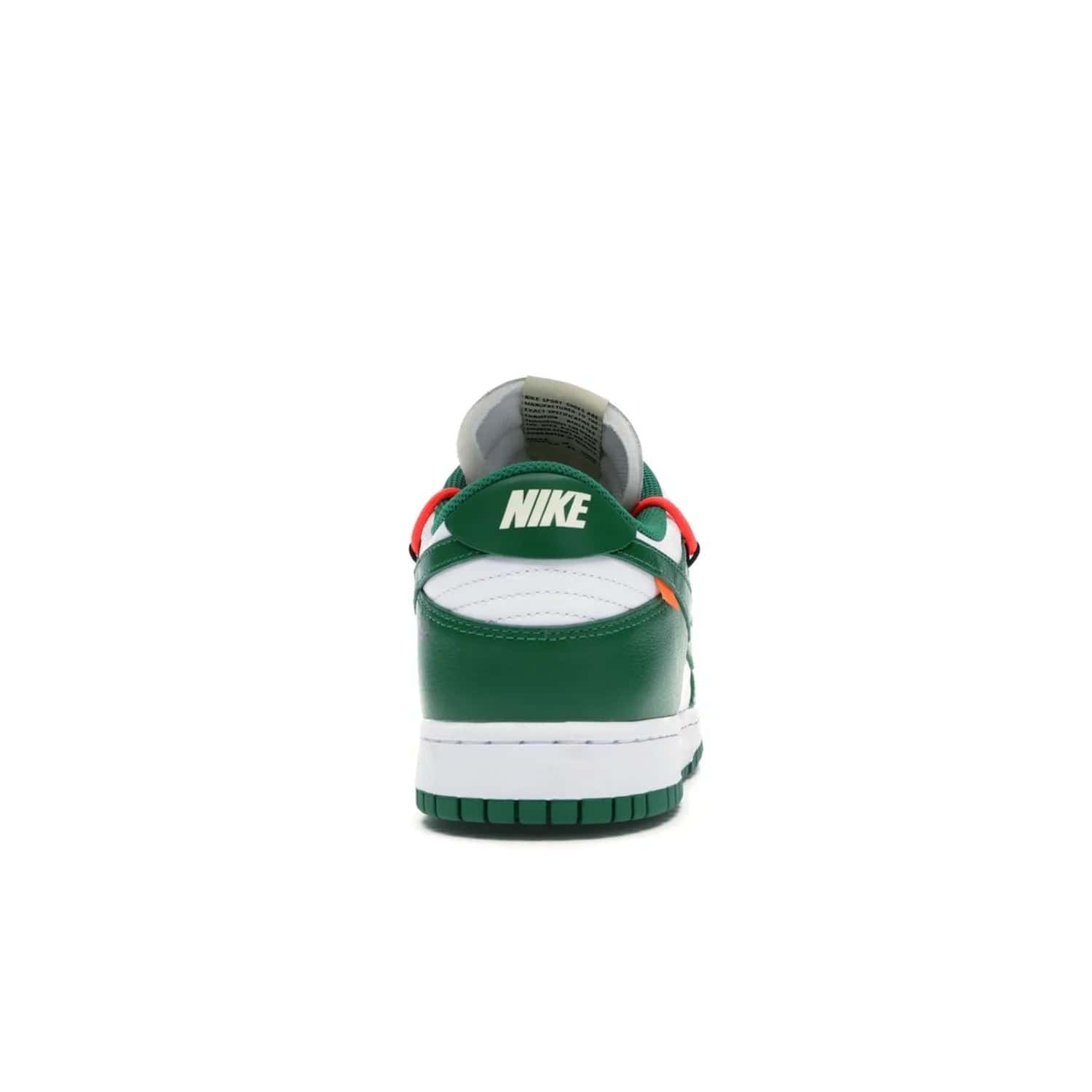 Nike Dunk Low Off-White Pine Green - Image 28 - Only at www.BallersClubKickz.com - The Nike Dunk Low Off-White Pine Green combines classic 1980s style with modern-day design. Featuring white leather uppers and pine green overlays, these classic kicks feature secondary lacing system, zip-ties and signature Off-White text. Releasing in December 2019, these shoes are a timeless classic for any wardrobe.