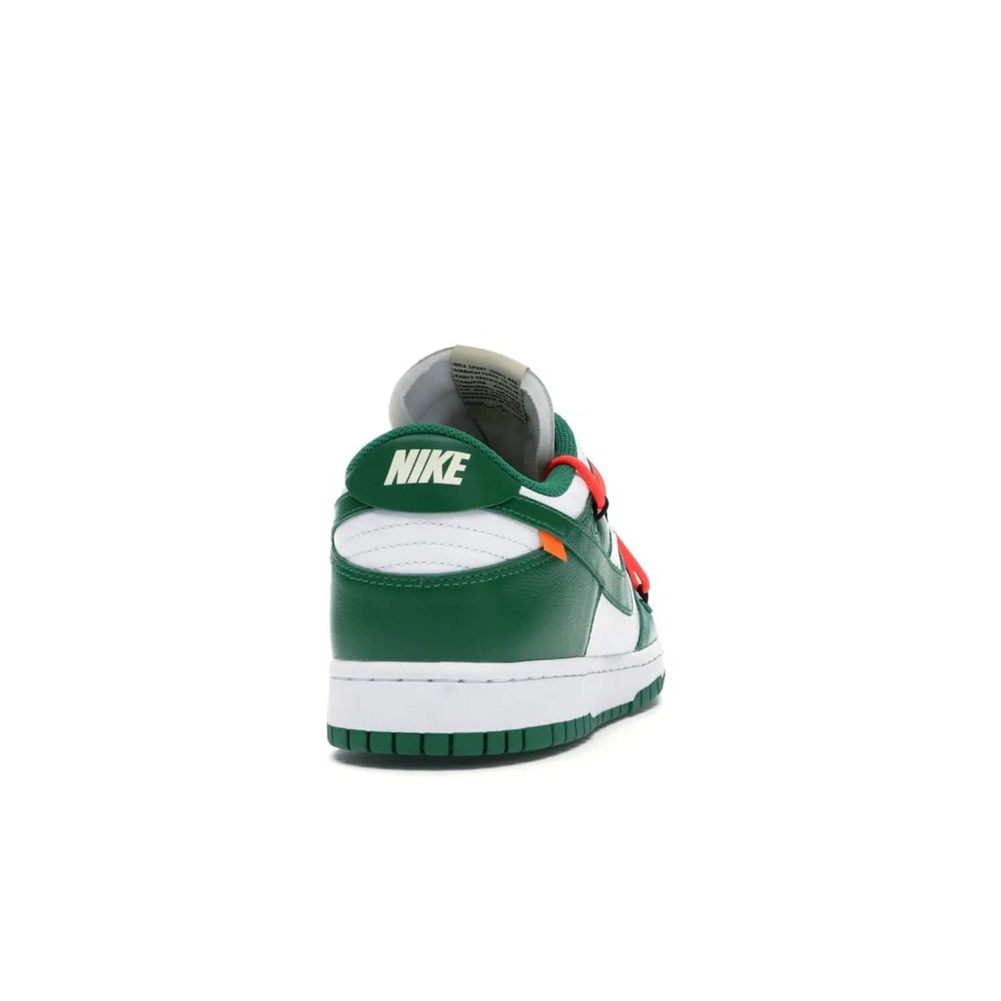 Nike Dunk Low Off-White Pine Green - Image 29 - Only at www.BallersClubKickz.com - The Nike Dunk Low Off-White Pine Green combines classic 1980s style with modern-day design. Featuring white leather uppers and pine green overlays, these classic kicks feature secondary lacing system, zip-ties and signature Off-White text. Releasing in December 2019, these shoes are a timeless classic for any wardrobe.