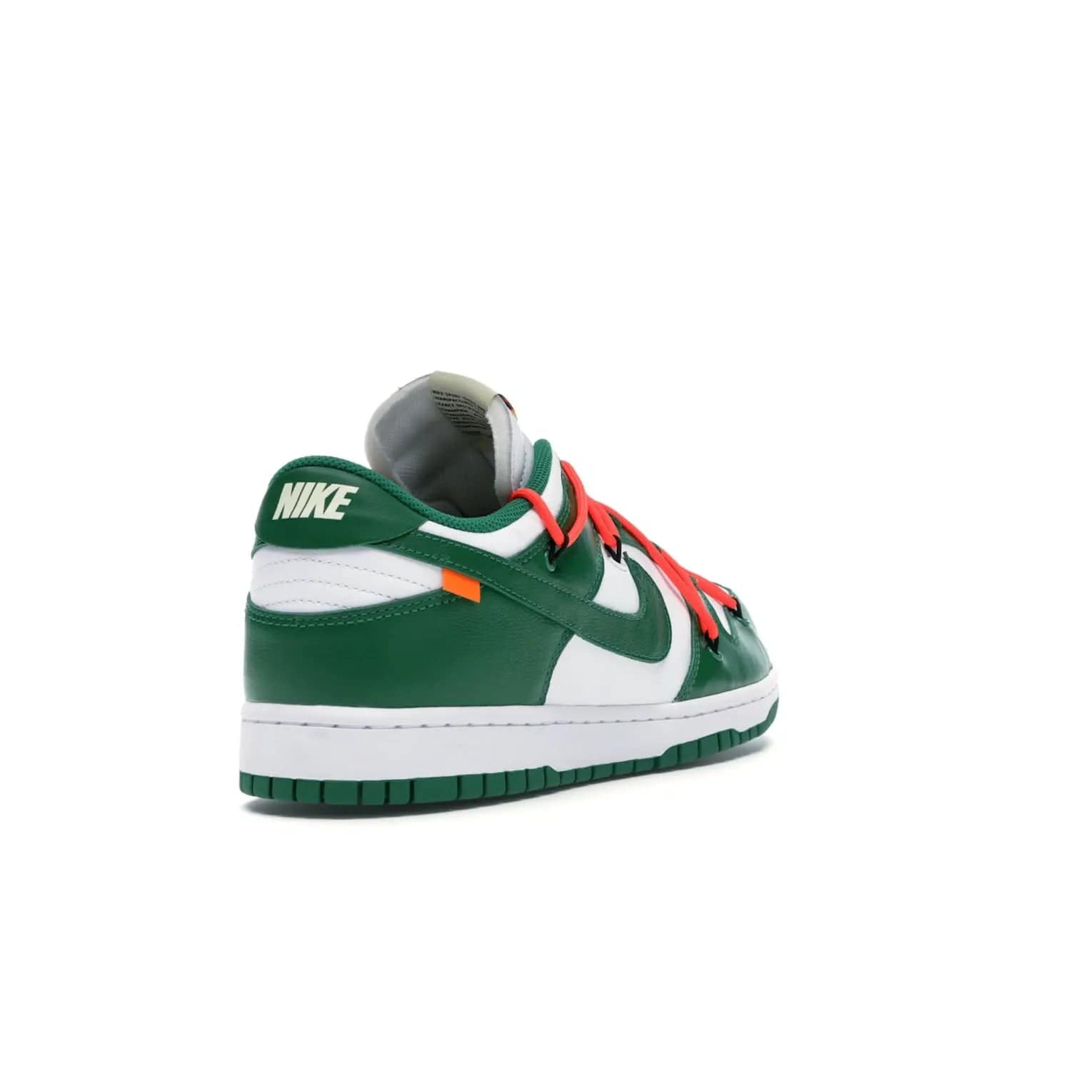 Nike Dunk Low Off-White Pine Green - Image 31 - Only at www.BallersClubKickz.com - The Nike Dunk Low Off-White Pine Green combines classic 1980s style with modern-day design. Featuring white leather uppers and pine green overlays, these classic kicks feature secondary lacing system, zip-ties and signature Off-White text. Releasing in December 2019, these shoes are a timeless classic for any wardrobe.