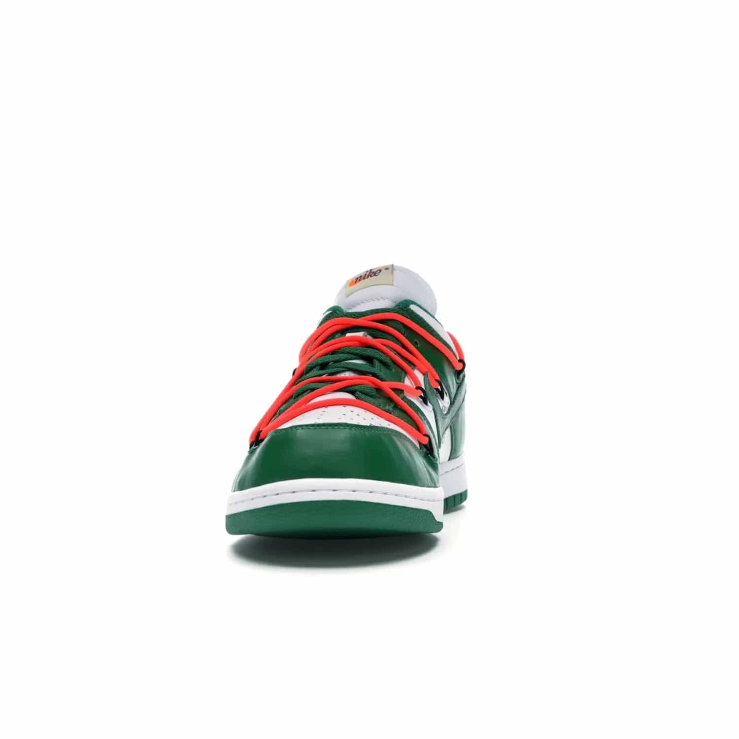 Nike Dunk Low Off-White Pine Green - Image 11 - Only at www.BallersClubKickz.com - The Nike Dunk Low Off-White Pine Green combines classic 1980s style with modern-day design. Featuring white leather uppers and pine green overlays, these classic kicks feature secondary lacing system, zip-ties and signature Off-White text. Releasing in December 2019, these shoes are a timeless classic for any wardrobe.