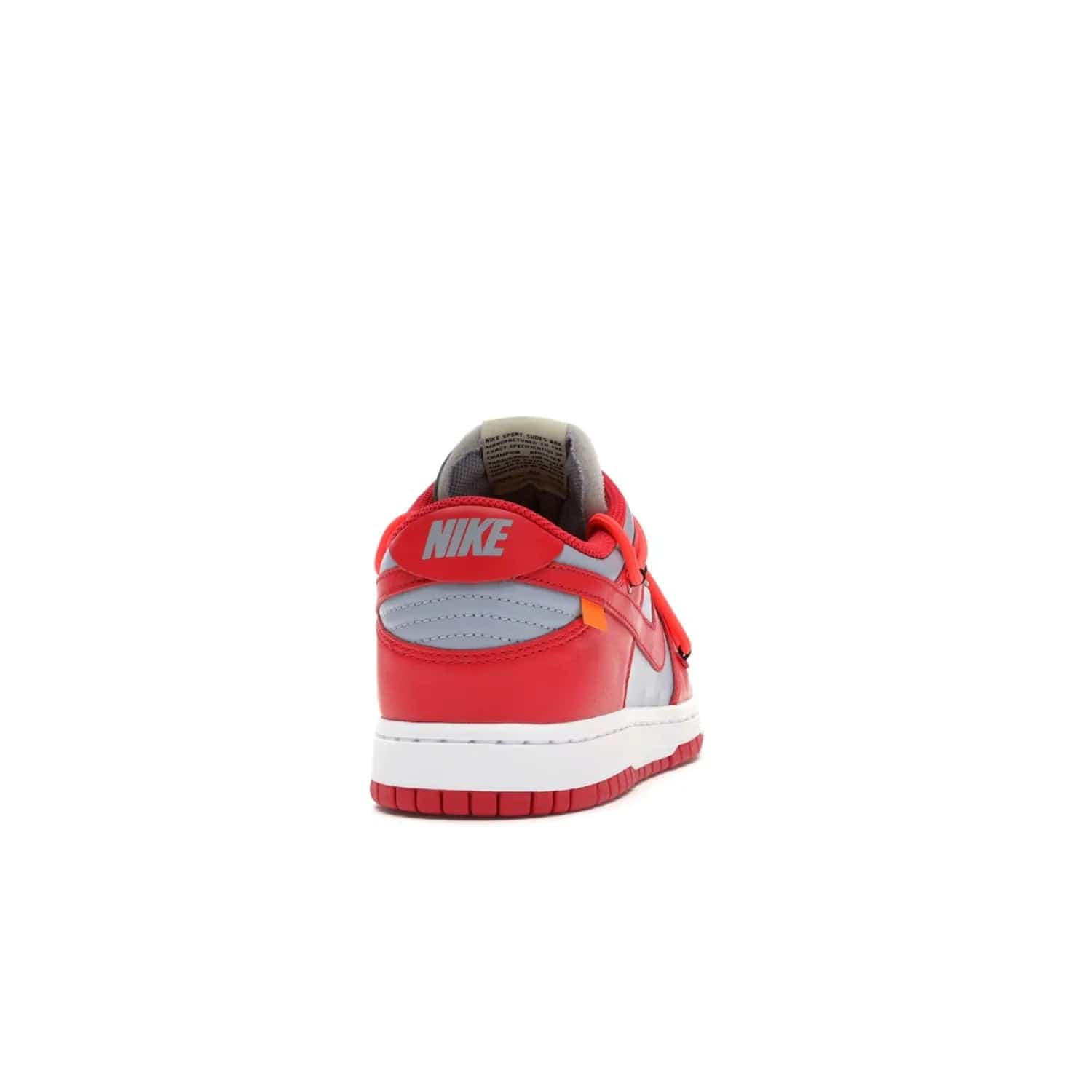 Nike Dunk Low Off-White University Red - Image 29 - Only at www.BallersClubKickz.com - The Nike Dunk Low Off-White University Red offers tribute to classic Nike Basketball silhouettes. Features include wolf grey leather, university red overlays, zip-ties, and Off-White text. Perfect for any sneaker fan, these stylish sneakers released in December of 2019.