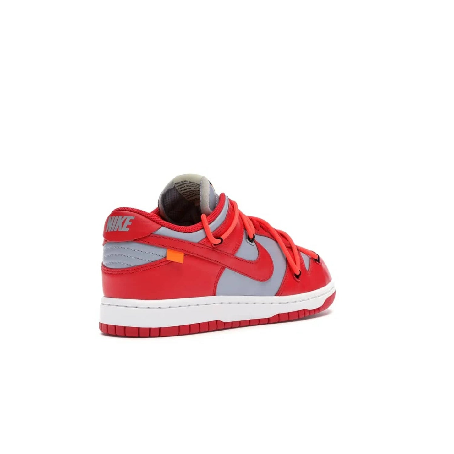 Nike Dunk Low Off-White University Red - Image 32 - Only at www.BallersClubKickz.com - The Nike Dunk Low Off-White University Red offers tribute to classic Nike Basketball silhouettes. Features include wolf grey leather, university red overlays, zip-ties, and Off-White text. Perfect for any sneaker fan, these stylish sneakers released in December of 2019.