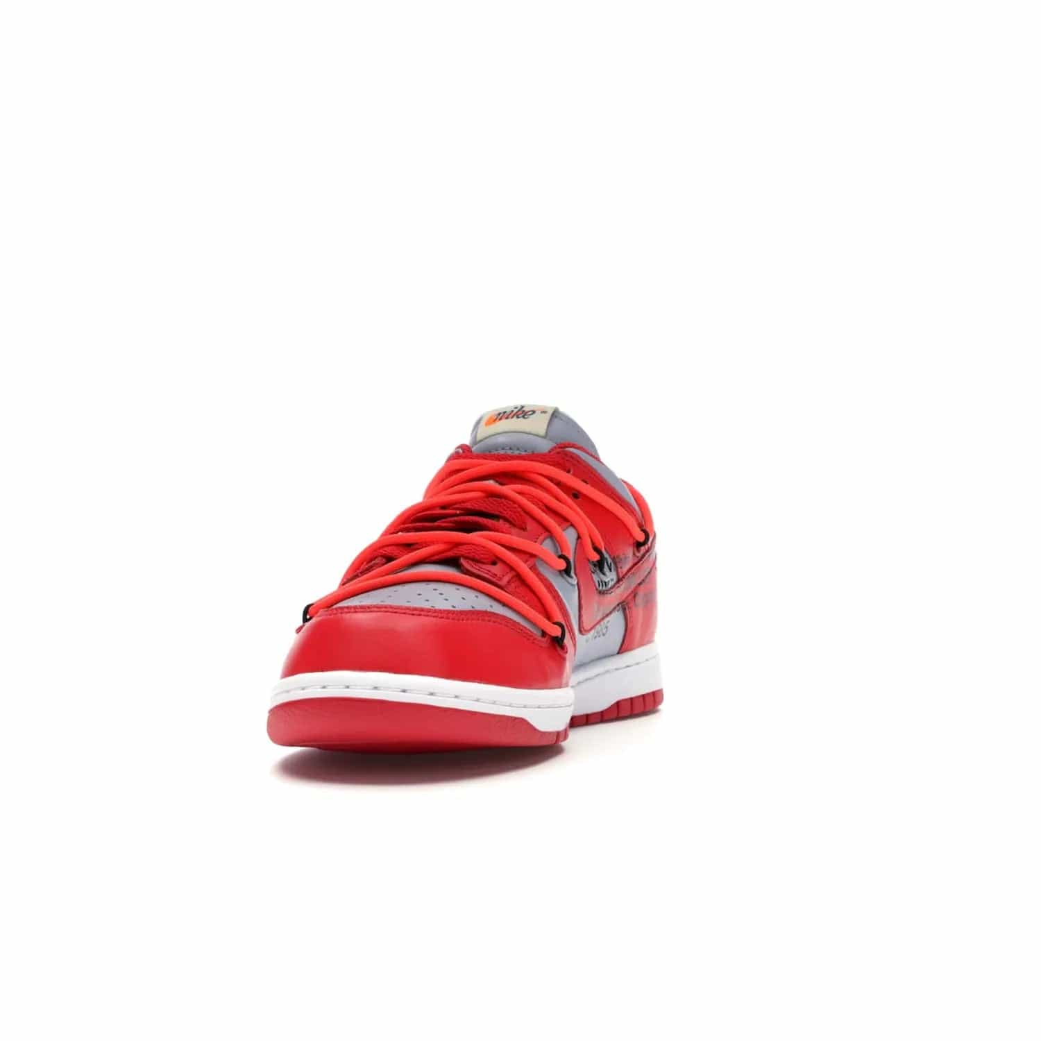Nike Dunk Low Off-White University Red - Image 12 - Only at www.BallersClubKickz.com - The Nike Dunk Low Off-White University Red offers tribute to classic Nike Basketball silhouettes. Features include wolf grey leather, university red overlays, zip-ties, and Off-White text. Perfect for any sneaker fan, these stylish sneakers released in December of 2019.