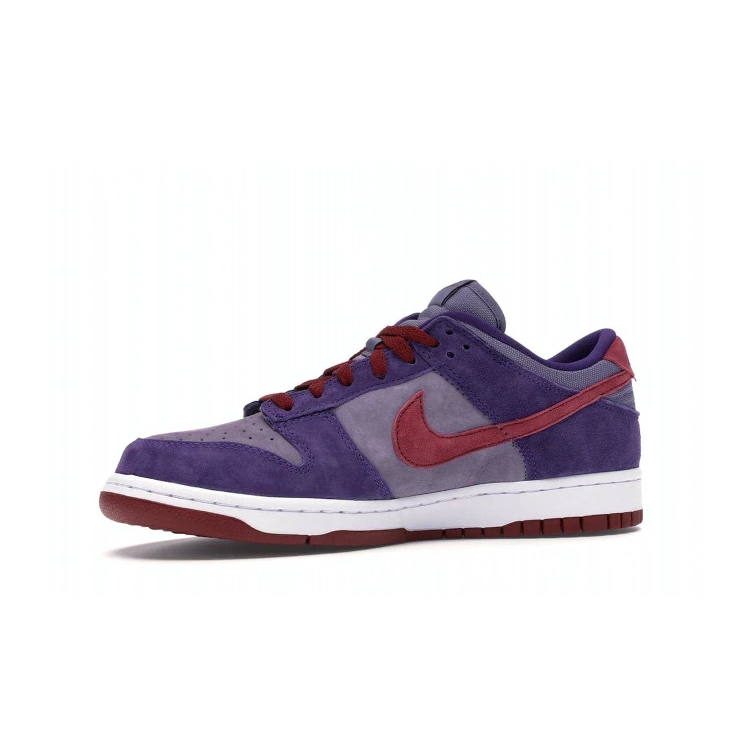 Nike Dunk Low Plum (2020) - Image 17 - Only at www.BallersClubKickz.com - Elevate your look with the Nike Dunk Low Plum (2020). Featuring a bold purple colorway, this retro-inspired silhouette is constructed of premium suede and makes for a must-have for any sneakerhead.