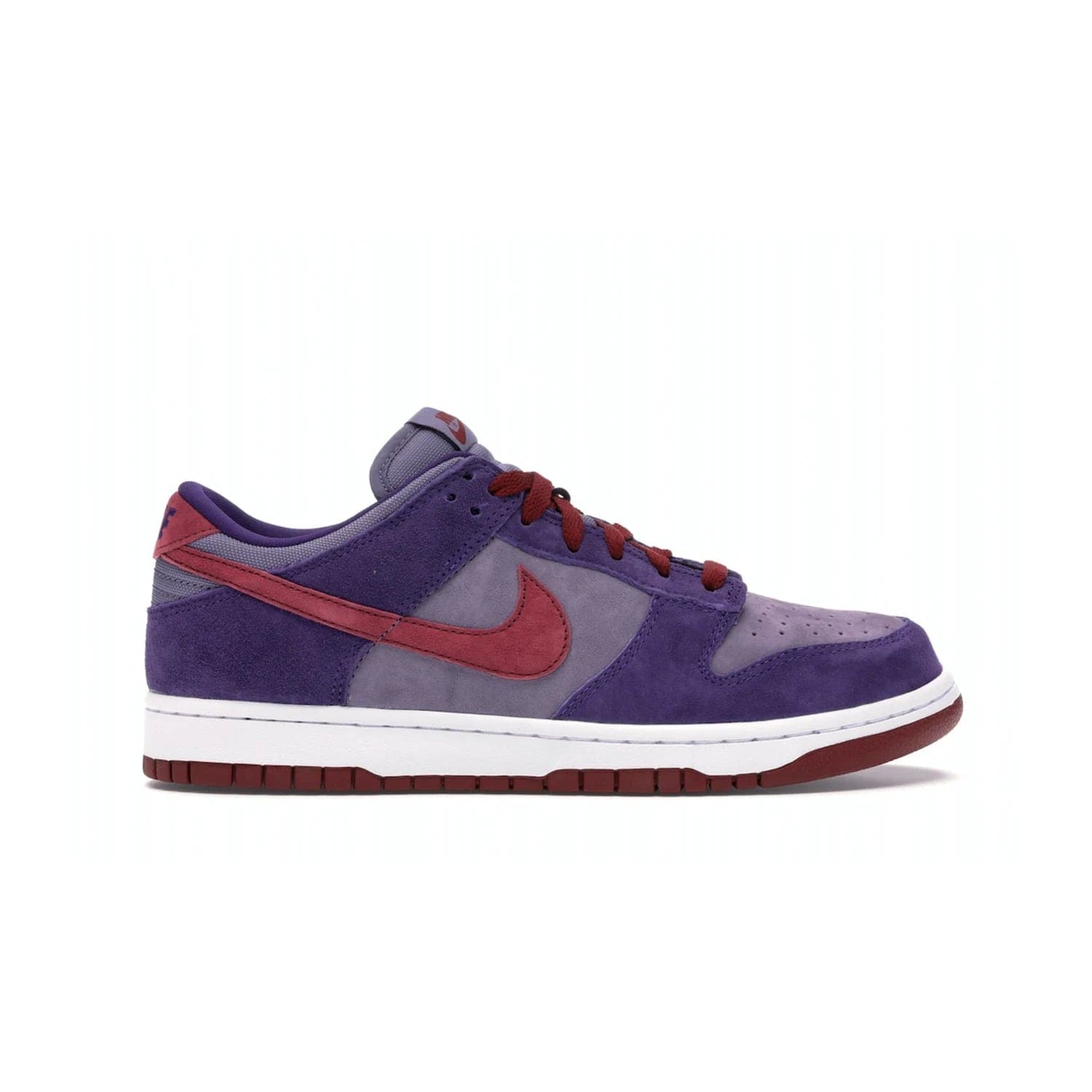 Nike Dunk Low Plum (2020) - Image 1 - Only at www.BallersClubKickz.com - Elevate your look with the Nike Dunk Low Plum (2020). Featuring a bold purple colorway, this retro-inspired silhouette is constructed of premium suede and makes for a must-have for any sneakerhead.