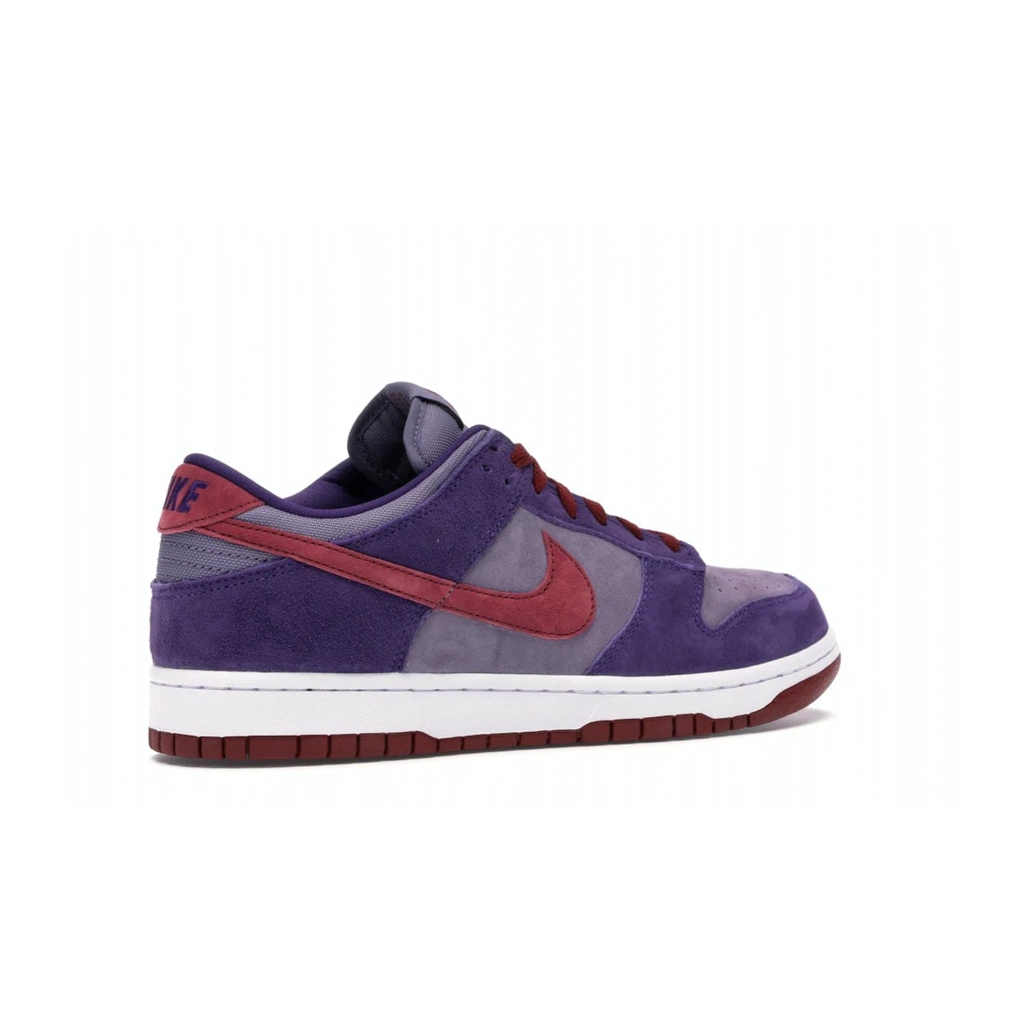 Nike Dunk Low Plum (2020) - Image 34 - Only at www.BallersClubKickz.com - Elevate your look with the Nike Dunk Low Plum (2020). Featuring a bold purple colorway, this retro-inspired silhouette is constructed of premium suede and makes for a must-have for any sneakerhead.