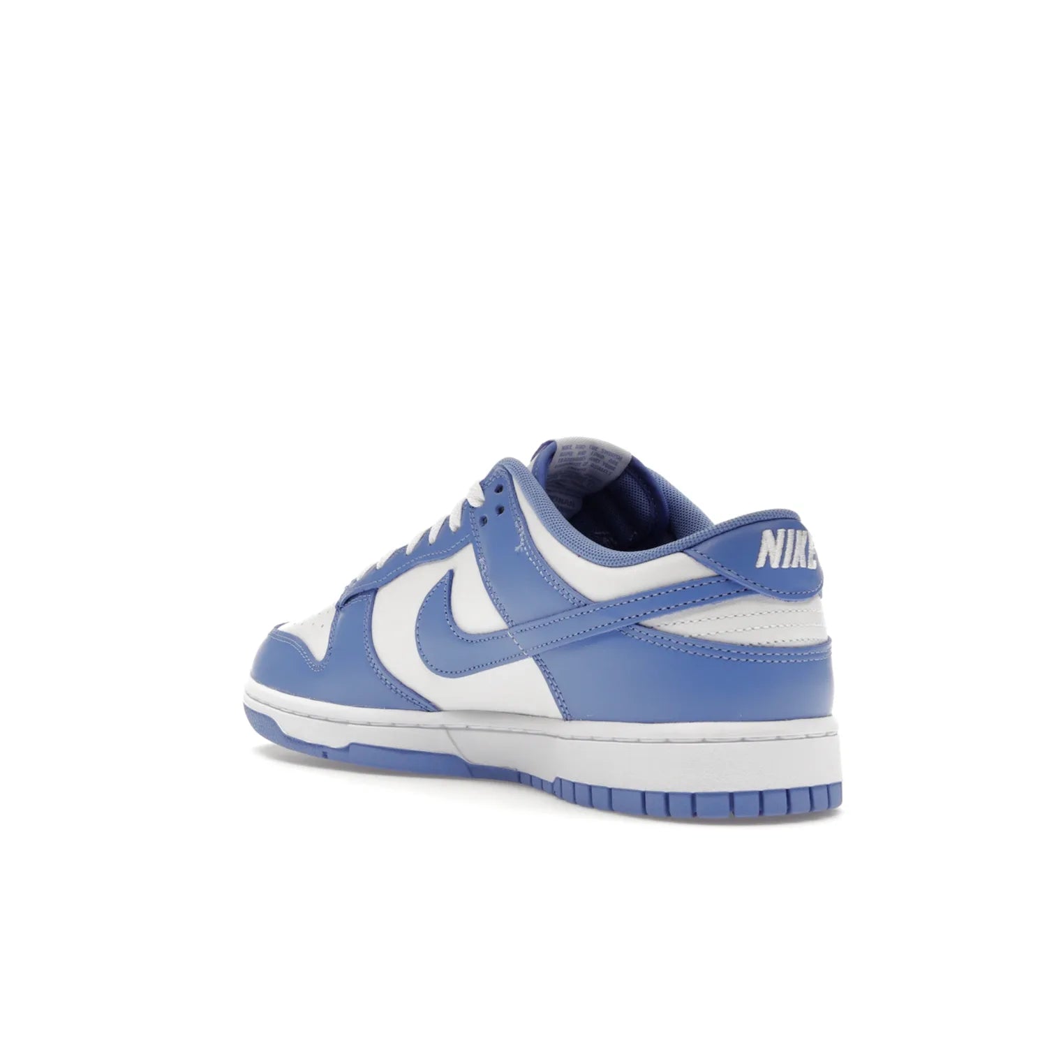 Nike Dunk Low Polar Blue - Image 24 - Only at www.BallersClubKickz.com - The Nike Dunk Low in Polar Blue combines streetwear and basketball style with leather uppers and white and Polar Blue overlays. Features include a rubber outsole, Nike Swoosh, white branding, and a padded tongue. Perfect for sports, casual, or everyday wear. On sale October 14th, 2023.