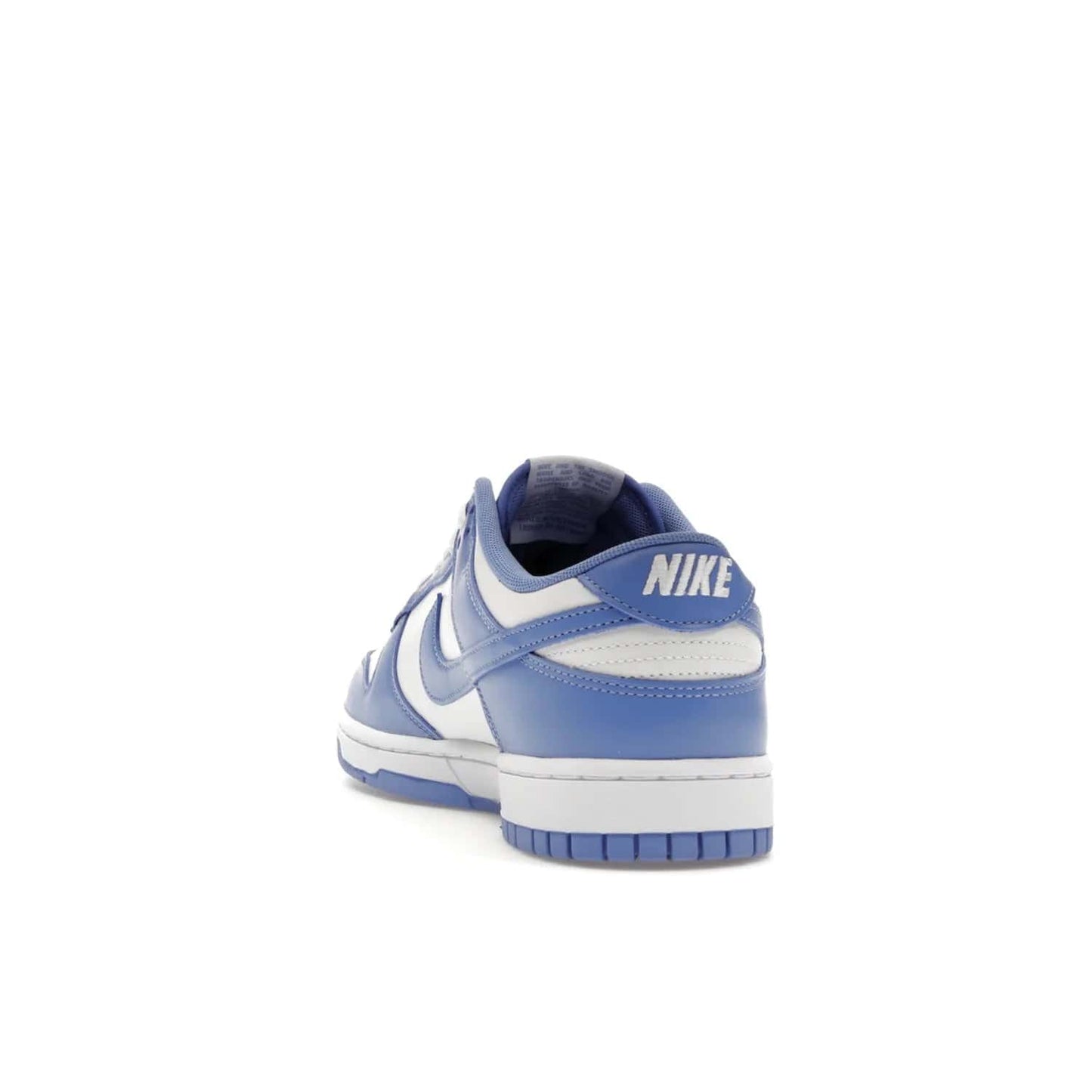 Nike Dunk Low Polar Blue - Image 26 - Only at www.BallersClubKickz.com - The Nike Dunk Low in Polar Blue combines streetwear and basketball style with leather uppers and white and Polar Blue overlays. Features include a rubber outsole, Nike Swoosh, white branding, and a padded tongue. Perfect for sports, casual, or everyday wear. On sale October 14th, 2023.