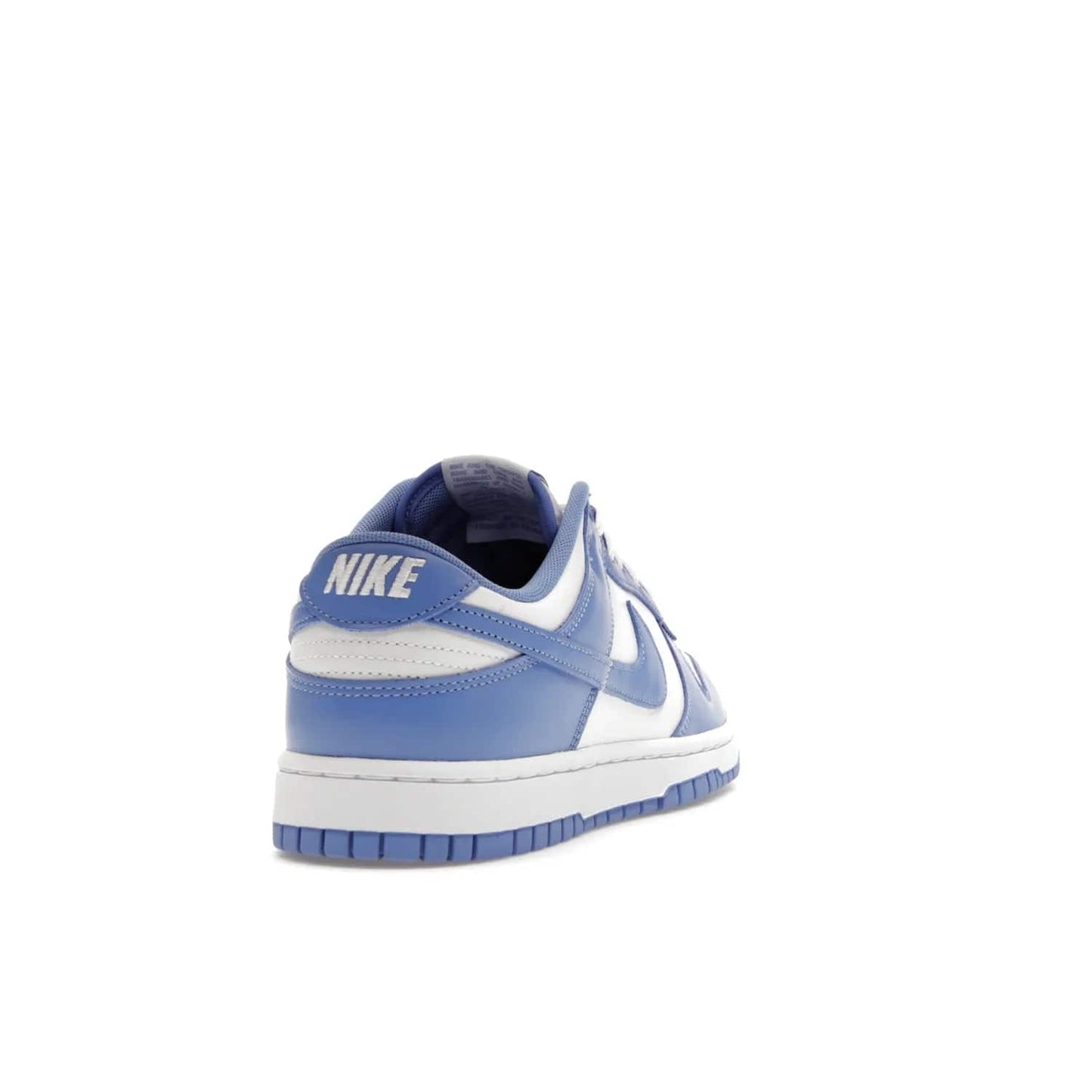 Nike Dunk Low Polar Blue - Image 30 - Only at www.BallersClubKickz.com - The Nike Dunk Low in Polar Blue combines streetwear and basketball style with leather uppers and white and Polar Blue overlays. Features include a rubber outsole, Nike Swoosh, white branding, and a padded tongue. Perfect for sports, casual, or everyday wear. On sale October 14th, 2023.