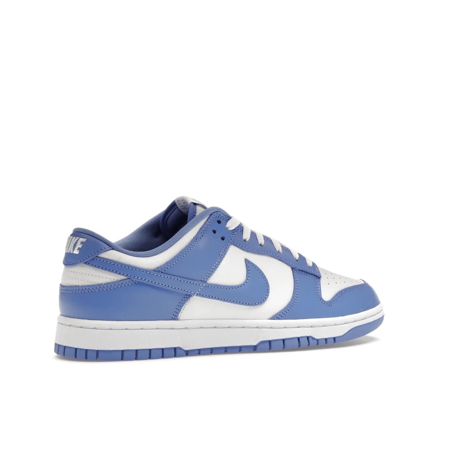 Nike Dunk Low Polar Blue - Image 34 - Only at www.BallersClubKickz.com - The Nike Dunk Low in Polar Blue combines streetwear and basketball style with leather uppers and white and Polar Blue overlays. Features include a rubber outsole, Nike Swoosh, white branding, and a padded tongue. Perfect for sports, casual, or everyday wear. On sale October 14th, 2023.