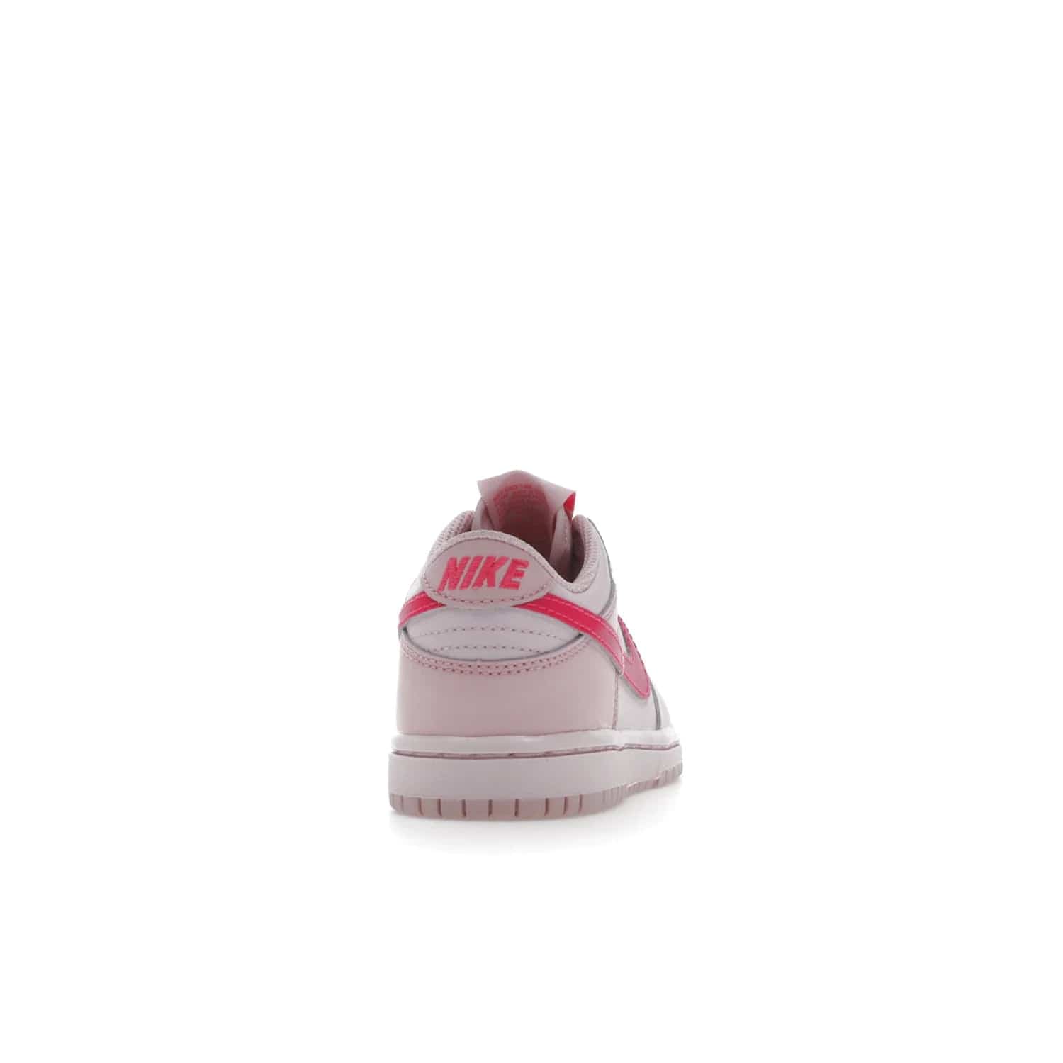 Nike Dunk Low Triple Pink (PS) - Image 29 - Only at www.BallersClubKickz.com - A stunning shoe option for completing any look: Nike Dunk Low Triple Pink (Preschool). Light pink layered leather upper with darker pink synthetic accents. Plus toe box of perforated pink leather and Nike symbol embroidered pull tab. Rubber midsole and outsole. Affordable price of $85.