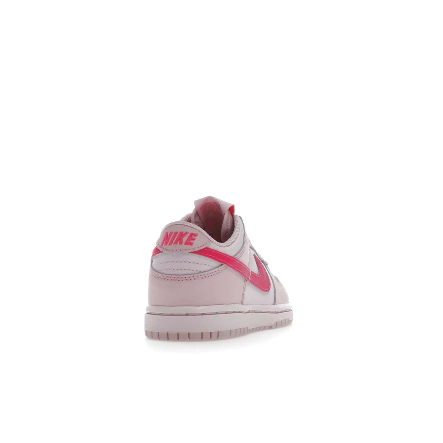 Nike Dunk Low Triple Pink (PS) - Image 30 - Only at www.BallersClubKickz.com - A stunning shoe option for completing any look: Nike Dunk Low Triple Pink (Preschool). Light pink layered leather upper with darker pink synthetic accents. Plus toe box of perforated pink leather and Nike symbol embroidered pull tab. Rubber midsole and outsole. Affordable price of $85.