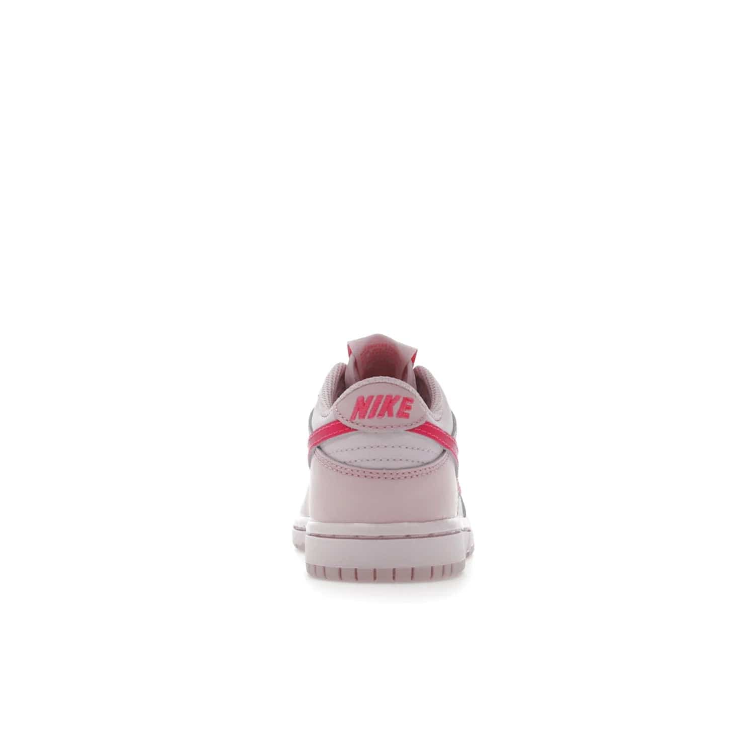 Nike Dunk Low Triple Pink (PS) - Image 28 - Only at www.BallersClubKickz.com - A stunning shoe option for completing any look: Nike Dunk Low Triple Pink (Preschool). Light pink layered leather upper with darker pink synthetic accents. Plus toe box of perforated pink leather and Nike symbol embroidered pull tab. Rubber midsole and outsole. Affordable price of $85.