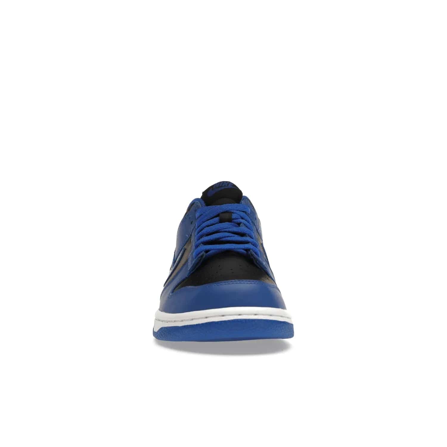Nike Dunk Low Retro Hyper Cobalt (GS) - Image 10 - Only at www.BallersClubKickz.com - The Nike Dunk Low Retro Hyper Cobalt GS: black leather upper with vibrant Hyper Cobalt overlays, padded nylon tongue & mesh collar, white midsole & Hyper Cobalt outsole. Released on 18th Feb 2021, $85.