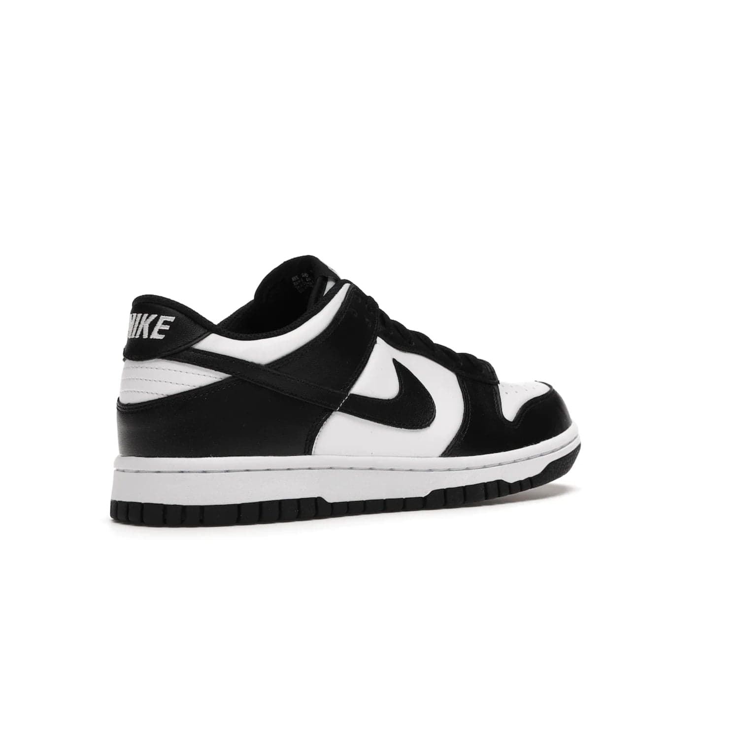Nike Dunk Low Retro White Black Panda (2021) (GS) - Image 33 - Only at www.BallersClubKickz.com - Upgrade your style with the Nike Dunk Low Retro White Black (GS). Featuring premium leather, iconic Nike text, signature Swoosh logo and striking black/white colorway, this striking silhouette is the perfect mix of style and comfort. Colorway released in March 2021.