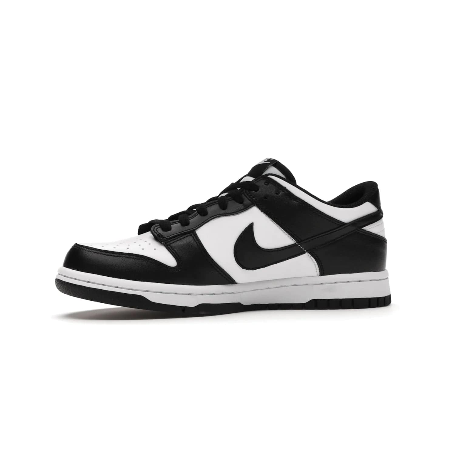 Nike Dunk Low Retro White Black Panda (2021) (GS) - Image 17 - Only at www.BallersClubKickz.com - Upgrade your style with the Nike Dunk Low Retro White Black (GS). Featuring premium leather, iconic Nike text, signature Swoosh logo and striking black/white colorway, this striking silhouette is the perfect mix of style and comfort. Colorway released in March 2021.