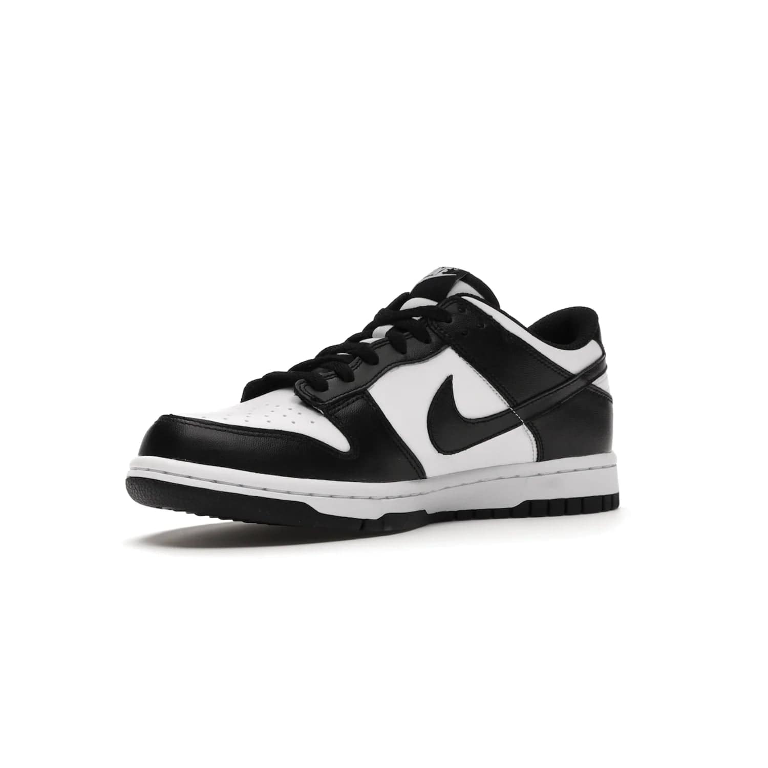 Nike Dunk Low Retro White Black Panda (2021) (GS) - Image 15 - Only at www.BallersClubKickz.com - Upgrade your style with the Nike Dunk Low Retro White Black (GS). Featuring premium leather, iconic Nike text, signature Swoosh logo and striking black/white colorway, this striking silhouette is the perfect mix of style and comfort. Colorway released in March 2021.