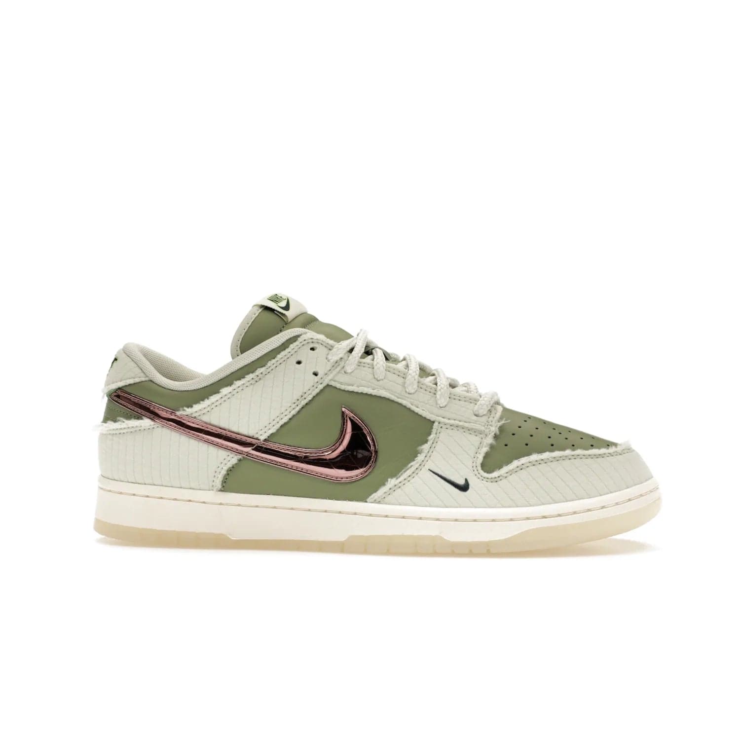 Nike Dunk Low Retro PRM Kyler Murray Be 1 of One - Image 2 - Only at www.BallersClubKickz.com - Introducing the Nike Dunk Low Retro PRM Kyler Murray "Be 1 of One"! A Sea Glass upper with Sail and Oil Green accents, finished with Rose Gold accents. Drop date: November 10th.