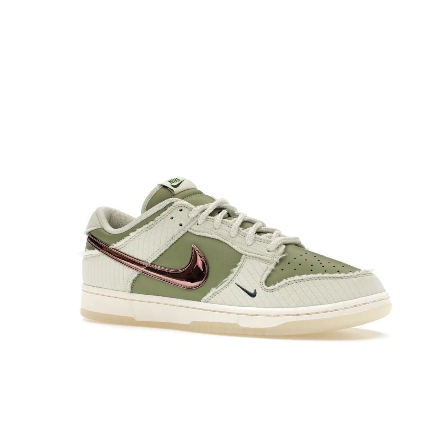 Nike Dunk Low Retro PRM Kyler Murray Be 1 of One - Image 4 - Only at www.BallersClubKickz.com - Introducing the Nike Dunk Low Retro PRM Kyler Murray "Be 1 of One"! A Sea Glass upper with Sail and Oil Green accents, finished with Rose Gold accents. Drop date: November 10th.