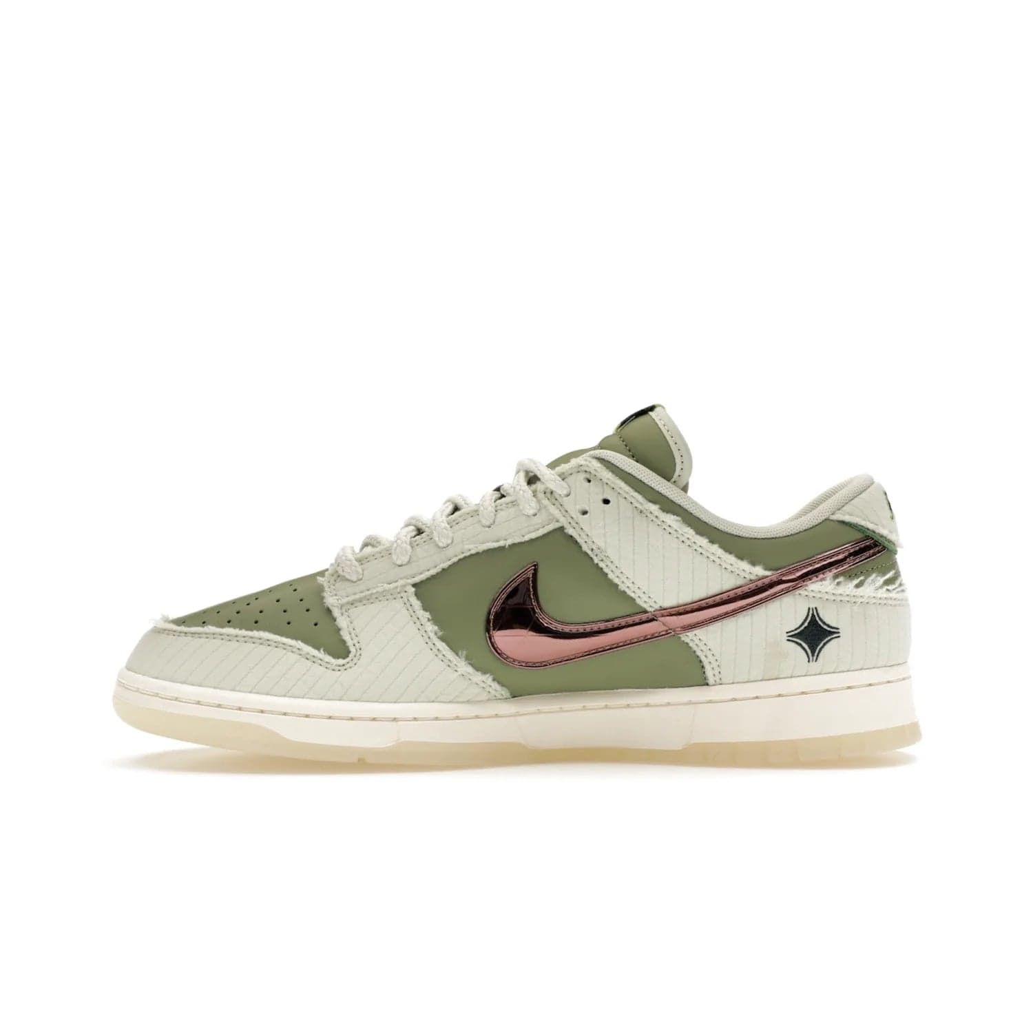 Nike Dunk Low Retro PRM Kyler Murray Be 1 of One - Image 19 - Only at www.BallersClubKickz.com - Introducing the Nike Dunk Low Retro PRM Kyler Murray "Be 1 of One"! A Sea Glass upper with Sail and Oil Green accents, finished with Rose Gold accents. Drop date: November 10th.