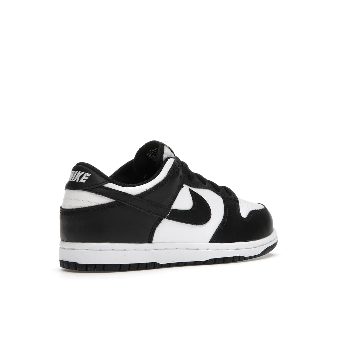 Nike Dunk Low Retro White Black Panda (2021) (PS) - Image 33 - Only at www.BallersClubKickz.com - Retro basketball style with modern updates: Nike Dunk Low PS White/Black. Find the classic sneaker with all-white leather upper, black overlays, black Swoosh branding an more. Originally released in March 2021.