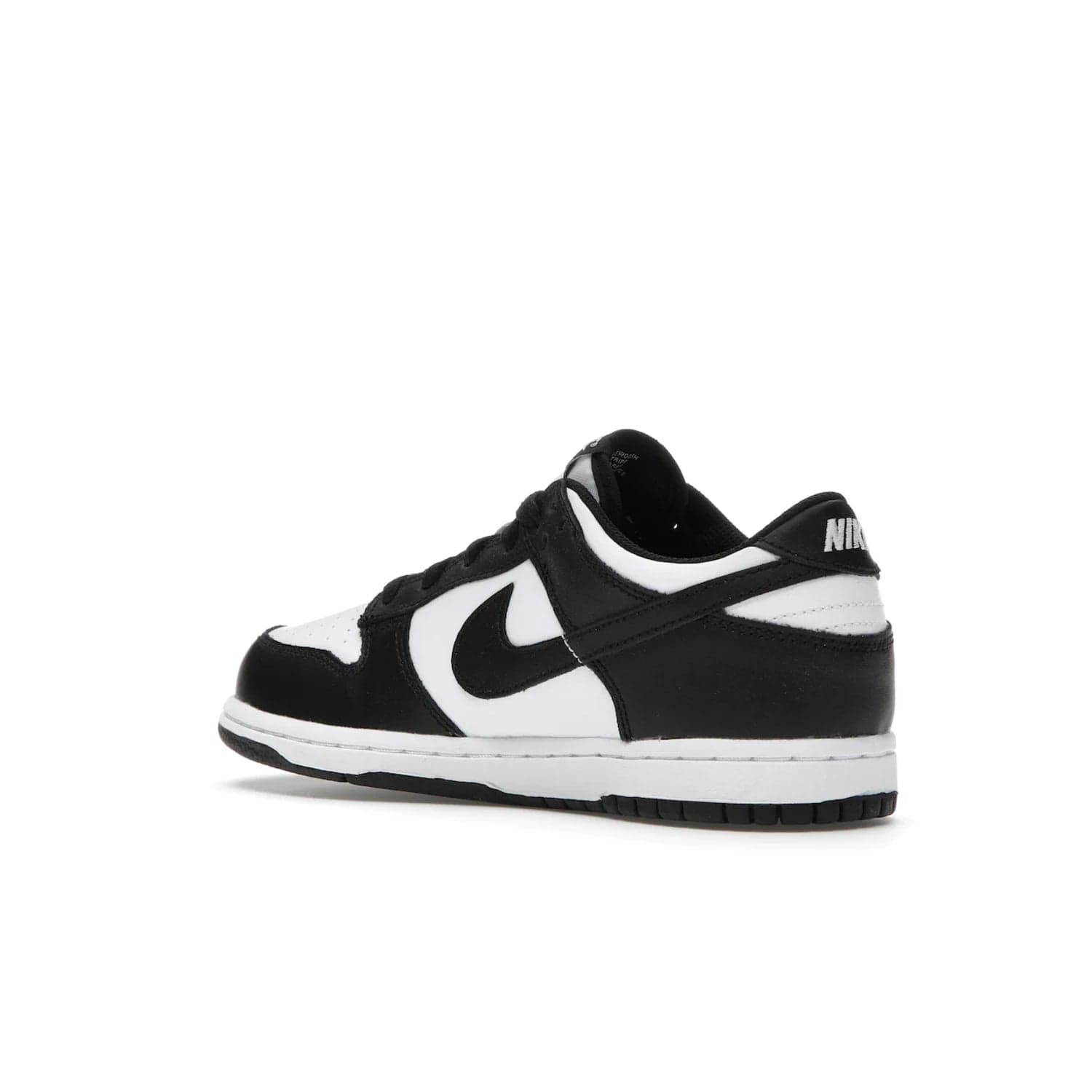 Nike Dunk Low Retro White Black Panda (2021) (PS) - Image 23 - Only at www.BallersClubKickz.com - Retro basketball style with modern updates: Nike Dunk Low PS White/Black. Find the classic sneaker with all-white leather upper, black overlays, black Swoosh branding an more. Originally released in March 2021.