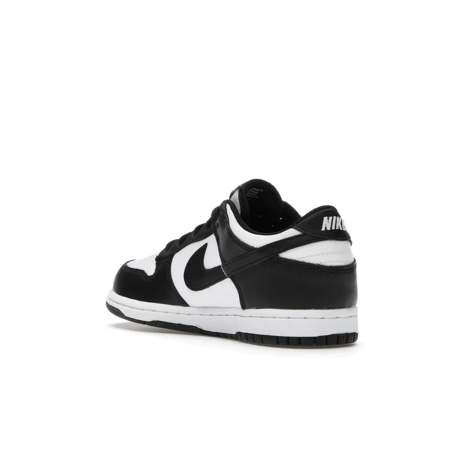 Nike Dunk Low Retro White Black Panda (2021) (PS) - Image 24 - Only at www.BallersClubKickz.com - Retro basketball style with modern updates: Nike Dunk Low PS White/Black. Find the classic sneaker with all-white leather upper, black overlays, black Swoosh branding an more. Originally released in March 2021.