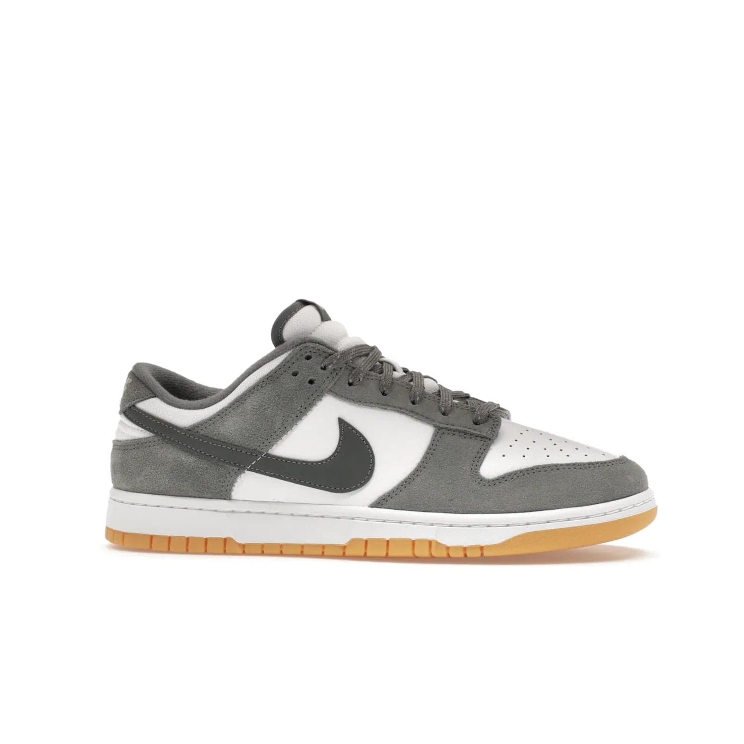 Nike Dunk Low Smoke Grey Gum 3M Swoosh - Image 2 - Only at www.BallersClubKickz.com - Introducing the Nike Dunk Low "Smoke Grey Gum 3M Swoosh". A stylish low-top sneaker with a white canvas-textile base and gum light brown outsole. Get the modern update with the bold "Smoke Grey" 3M swoosh. Available on October 3, 2023 at select Nike retailers.