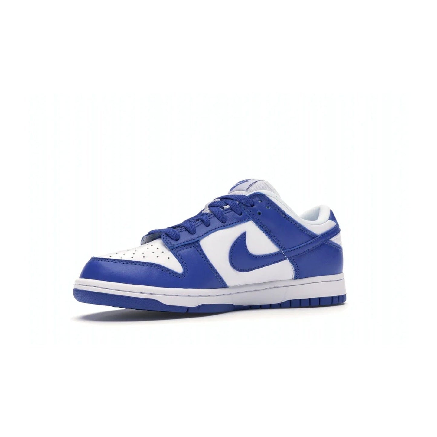 Nike Dunk Low SP Kentucky (2020/2022) - Image 16 - Only at www.BallersClubKickz.com - Classic Nike Dunk Low SP Kentucky with timeless White/Varsity Royal colorway. White leather upper, royal outsole, and Nike branding. A hit since March 2020 homage to the 1985 Nike College Colors program. Show your support with these classic kicks.