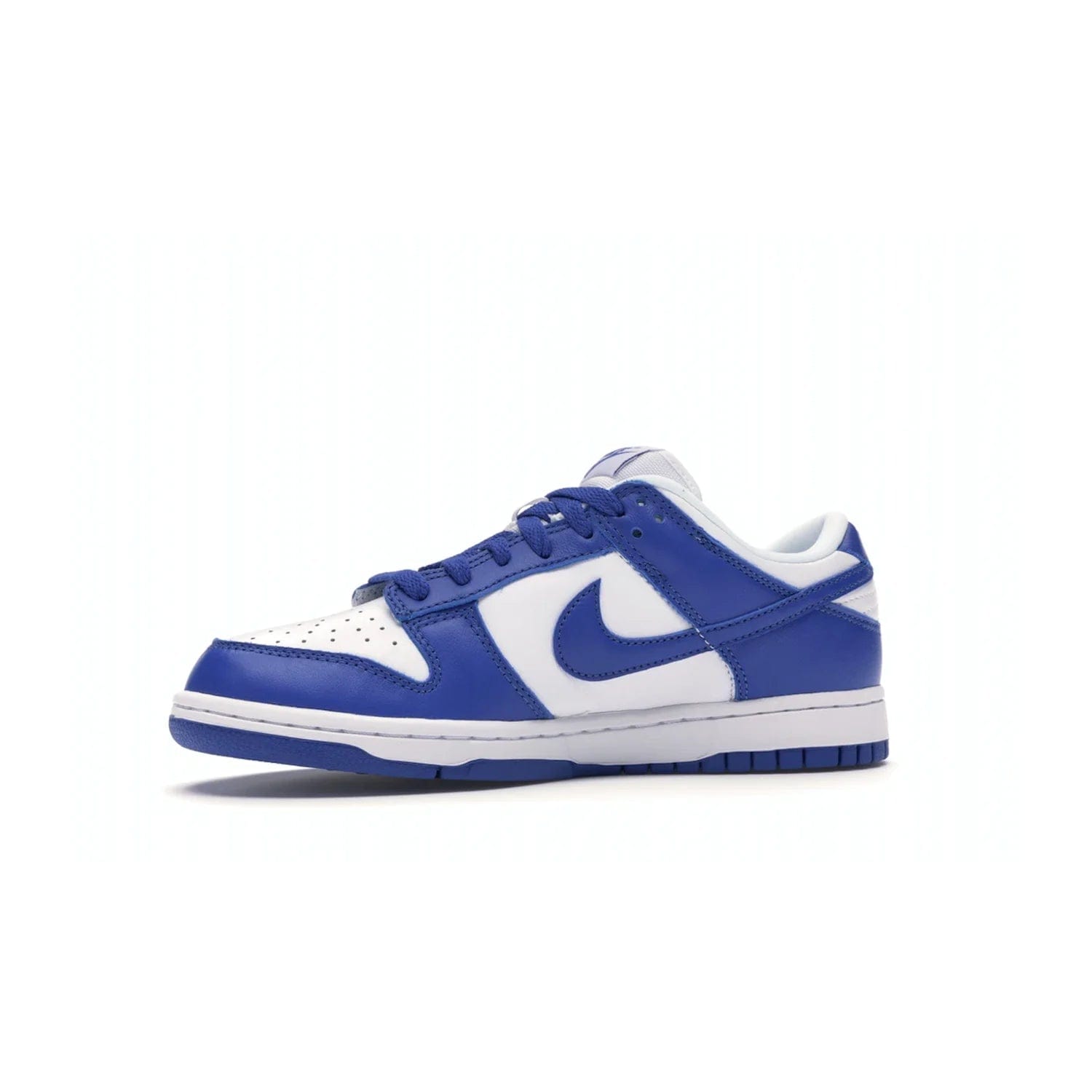Nike Dunk Low SP Kentucky (2020/2022) - Image 17 - Only at www.BallersClubKickz.com - Classic Nike Dunk Low SP Kentucky with timeless White/Varsity Royal colorway. White leather upper, royal outsole, and Nike branding. A hit since March 2020 homage to the 1985 Nike College Colors program. Show your support with these classic kicks.