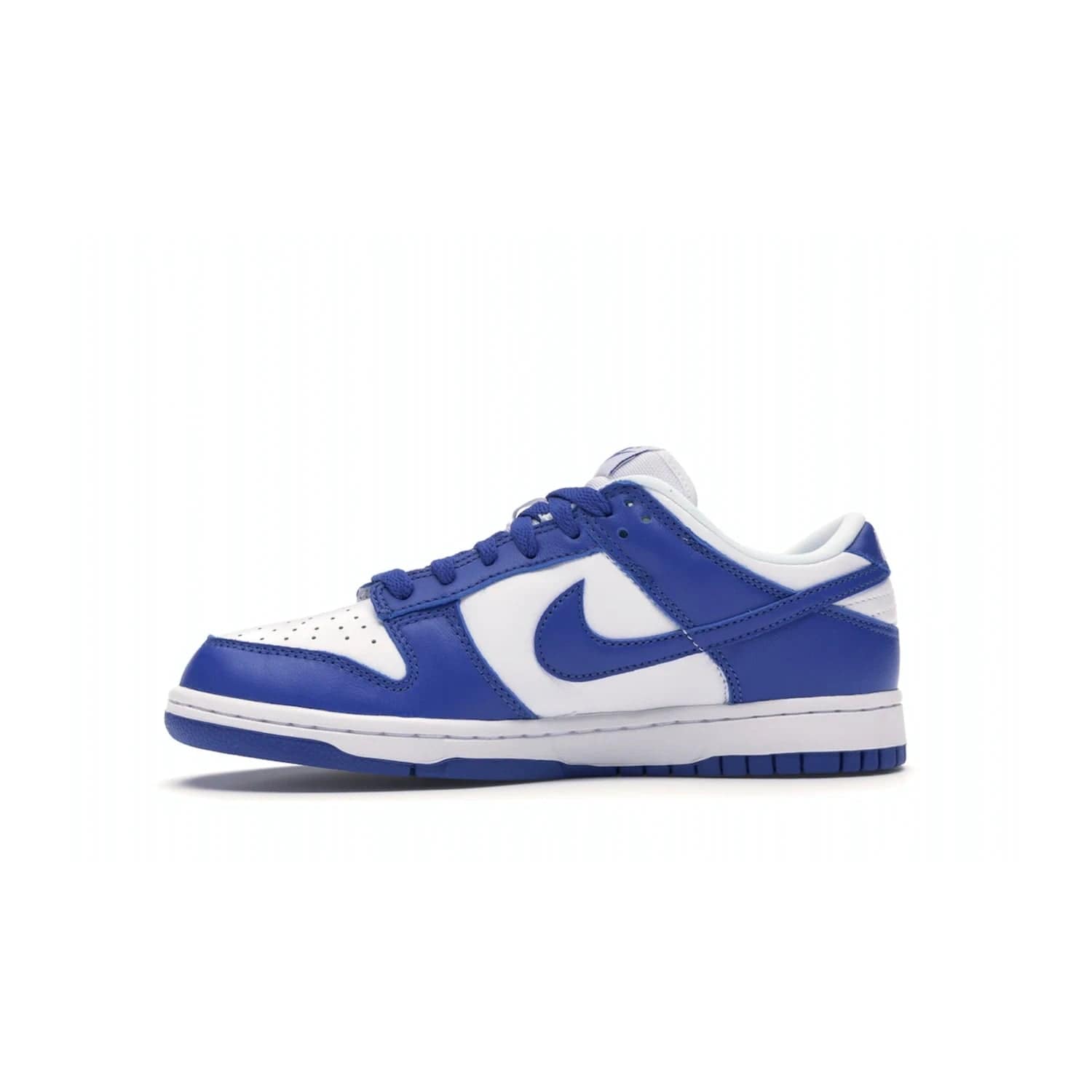 Nike Dunk Low SP Kentucky (2020/2022) - Image 18 - Only at www.BallersClubKickz.com - Classic Nike Dunk Low SP Kentucky with timeless White/Varsity Royal colorway. White leather upper, royal outsole, and Nike branding. A hit since March 2020 homage to the 1985 Nike College Colors program. Show your support with these classic kicks.