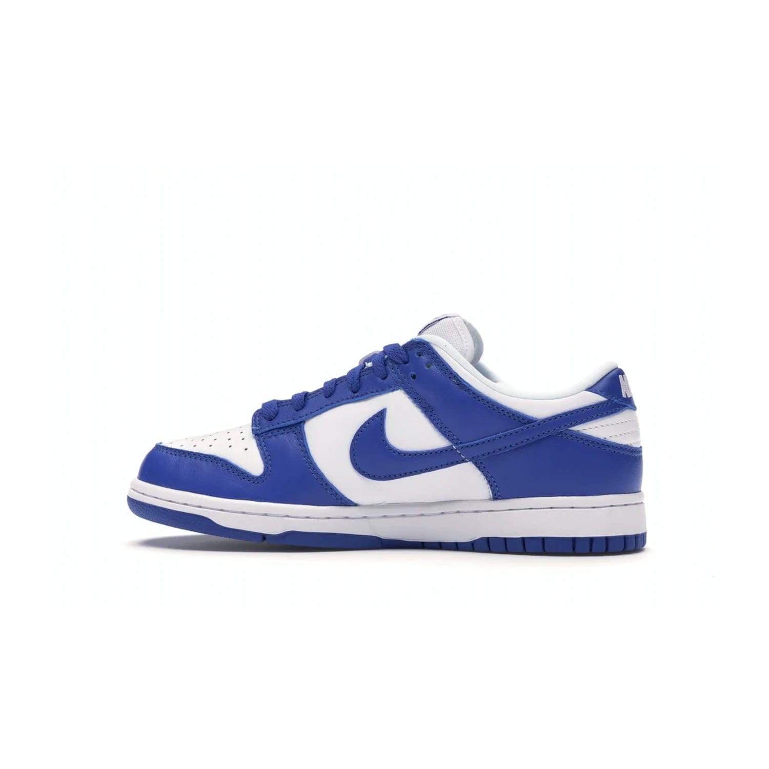 Nike Dunk Low SP Kentucky (2020/2022) - Image 20 - Only at www.BallersClubKickz.com - Classic Nike Dunk Low SP Kentucky with timeless White/Varsity Royal colorway. White leather upper, royal outsole, and Nike branding. A hit since March 2020 homage to the 1985 Nike College Colors program. Show your support with these classic kicks.