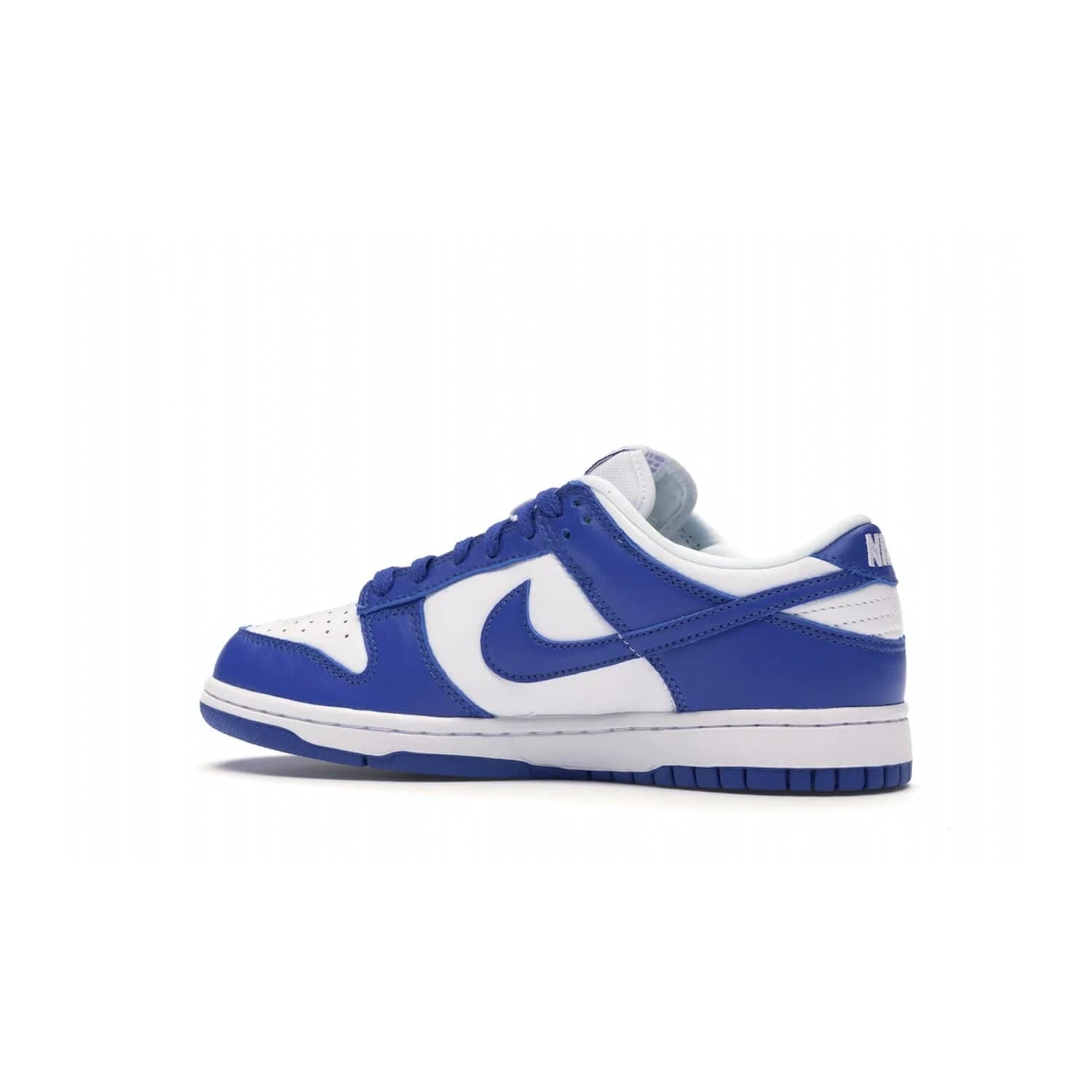 Nike Dunk Low SP Kentucky (2020/2022) - Image 21 - Only at www.BallersClubKickz.com - Classic Nike Dunk Low SP Kentucky with timeless White/Varsity Royal colorway. White leather upper, royal outsole, and Nike branding. A hit since March 2020 homage to the 1985 Nike College Colors program. Show your support with these classic kicks.