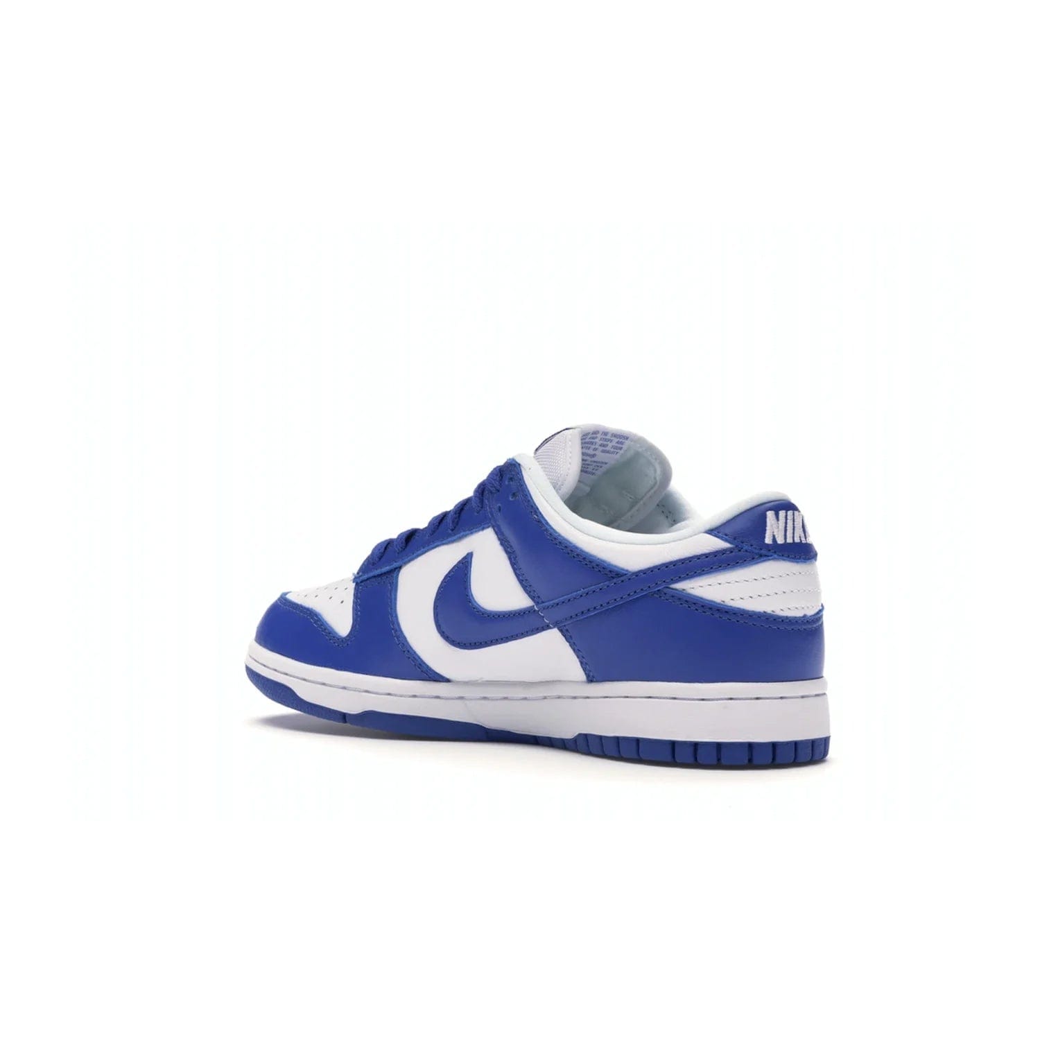 Nike Dunk Low SP Kentucky (2020/2022) - Image 23 - Only at www.BallersClubKickz.com - Classic Nike Dunk Low SP Kentucky with timeless White/Varsity Royal colorway. White leather upper, royal outsole, and Nike branding. A hit since March 2020 homage to the 1985 Nike College Colors program. Show your support with these classic kicks.