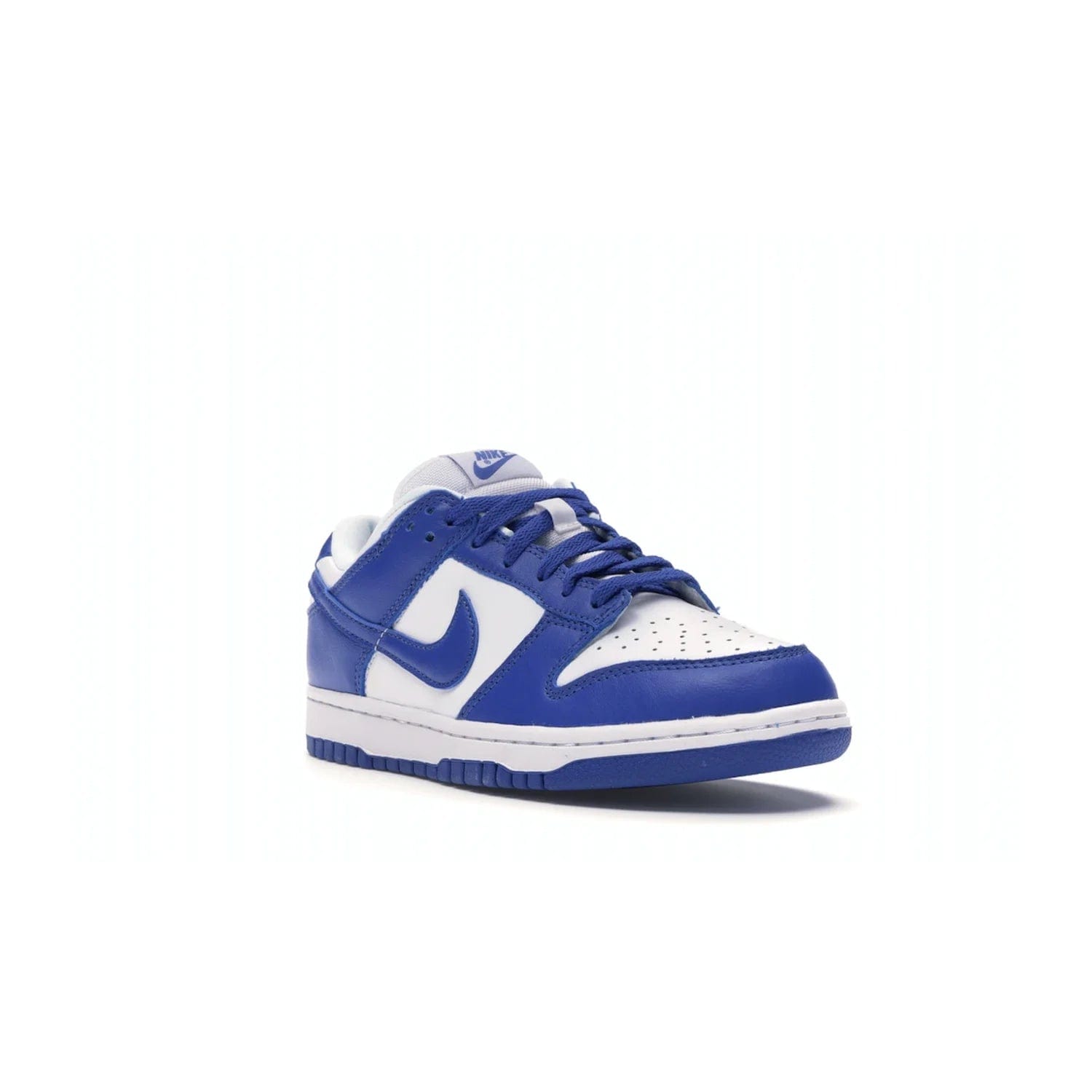 Nike Dunk Low SP Kentucky (2020/2022) - Image 6 - Only at www.BallersClubKickz.com - Classic Nike Dunk Low SP Kentucky with timeless White/Varsity Royal colorway. White leather upper, royal outsole, and Nike branding. A hit since March 2020 homage to the 1985 Nike College Colors program. Show your support with these classic kicks.