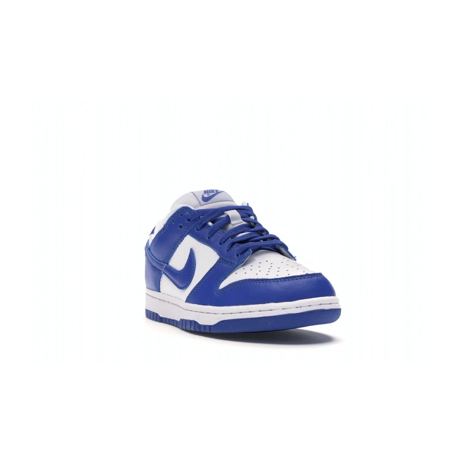 Nike Dunk Low SP Kentucky (2020/2022) - Image 7 - Only at www.BallersClubKickz.com - Classic Nike Dunk Low SP Kentucky with timeless White/Varsity Royal colorway. White leather upper, royal outsole, and Nike branding. A hit since March 2020 homage to the 1985 Nike College Colors program. Show your support with these classic kicks.