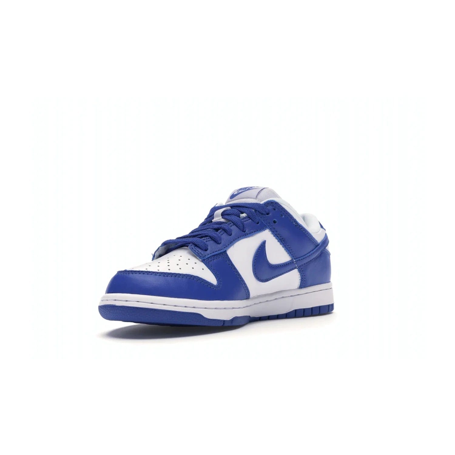 Nike Dunk Low SP Kentucky (2020/2022) - Image 14 - Only at www.BallersClubKickz.com - Classic Nike Dunk Low SP Kentucky with timeless White/Varsity Royal colorway. White leather upper, royal outsole, and Nike branding. A hit since March 2020 homage to the 1985 Nike College Colors program. Show your support with these classic kicks.