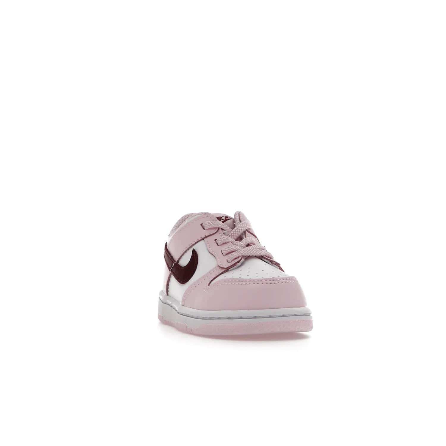 Nike Dunk Low Pink Red White (TD) - Image 8 - Only at www.BallersClubKickz.com - Classic Nike Dunk Low with bright pink and red color blocking. A great addition to any collection. Must-have.