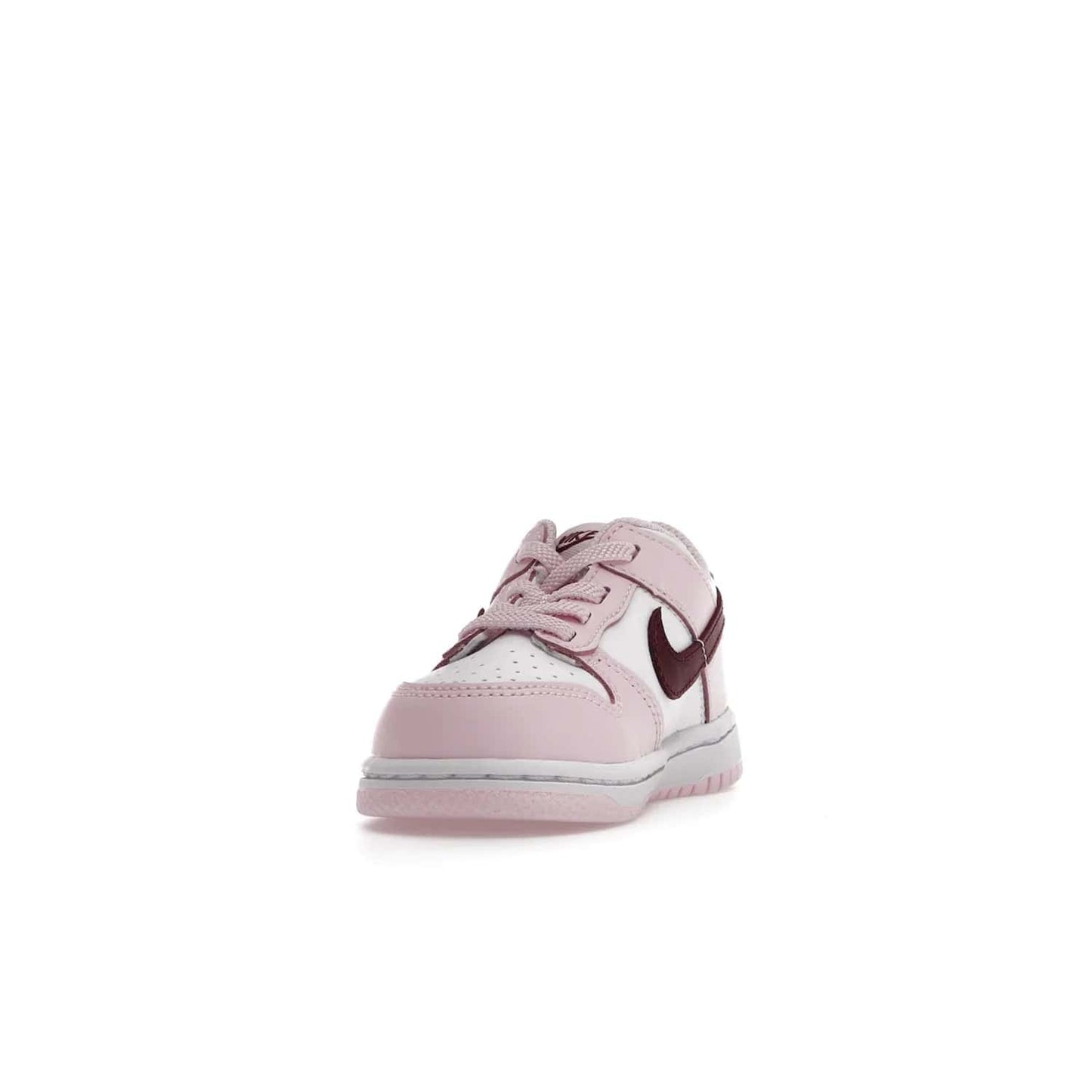 Nike Dunk Low Pink Red White (TD) - Image 12 - Only at www.BallersClubKickz.com - Classic Nike Dunk Low with bright pink and red color blocking. A great addition to any collection. Must-have.