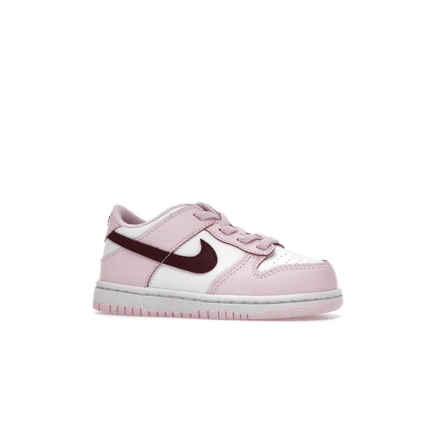 Nike Dunk Low Pink Red White (TD) - Image 3 - Only at www.BallersClubKickz.com - Classic Nike Dunk Low with bright pink and red color blocking. A great addition to any collection. Must-have.