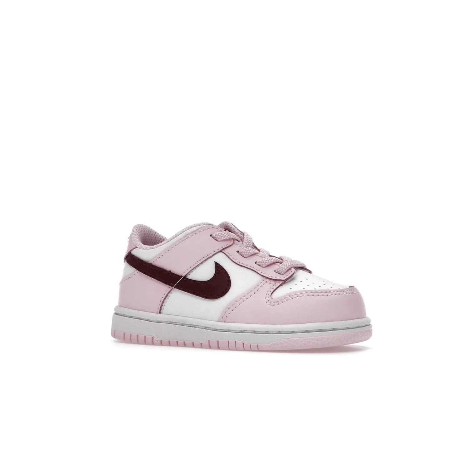 Nike Dunk Low Pink Red White (TD) - Image 4 - Only at www.BallersClubKickz.com - Classic Nike Dunk Low with bright pink and red color blocking. A great addition to any collection. Must-have.